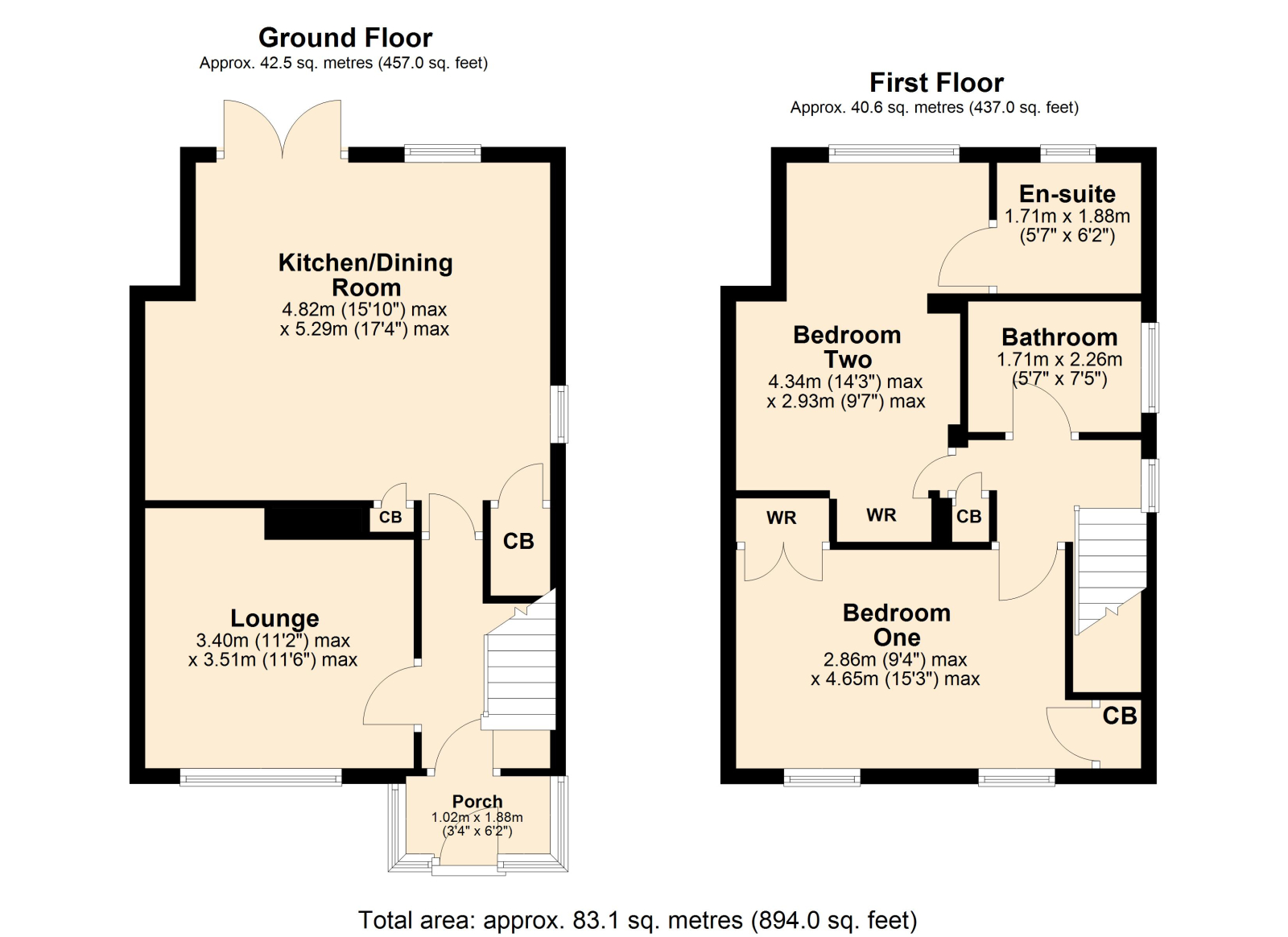 9 Oak Gardens, Bredon, Tewkesbury floorplan