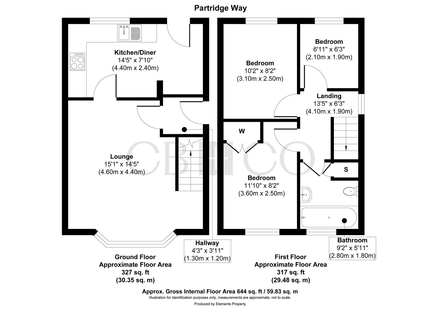 13, Partridge Way, Derby floorplan