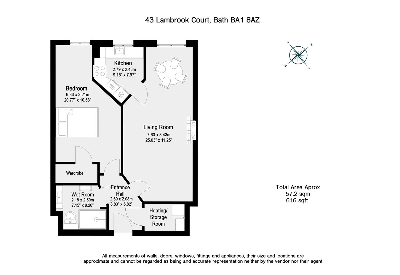 43 Lambrook Court, Gloucester Road, Bath floorplan