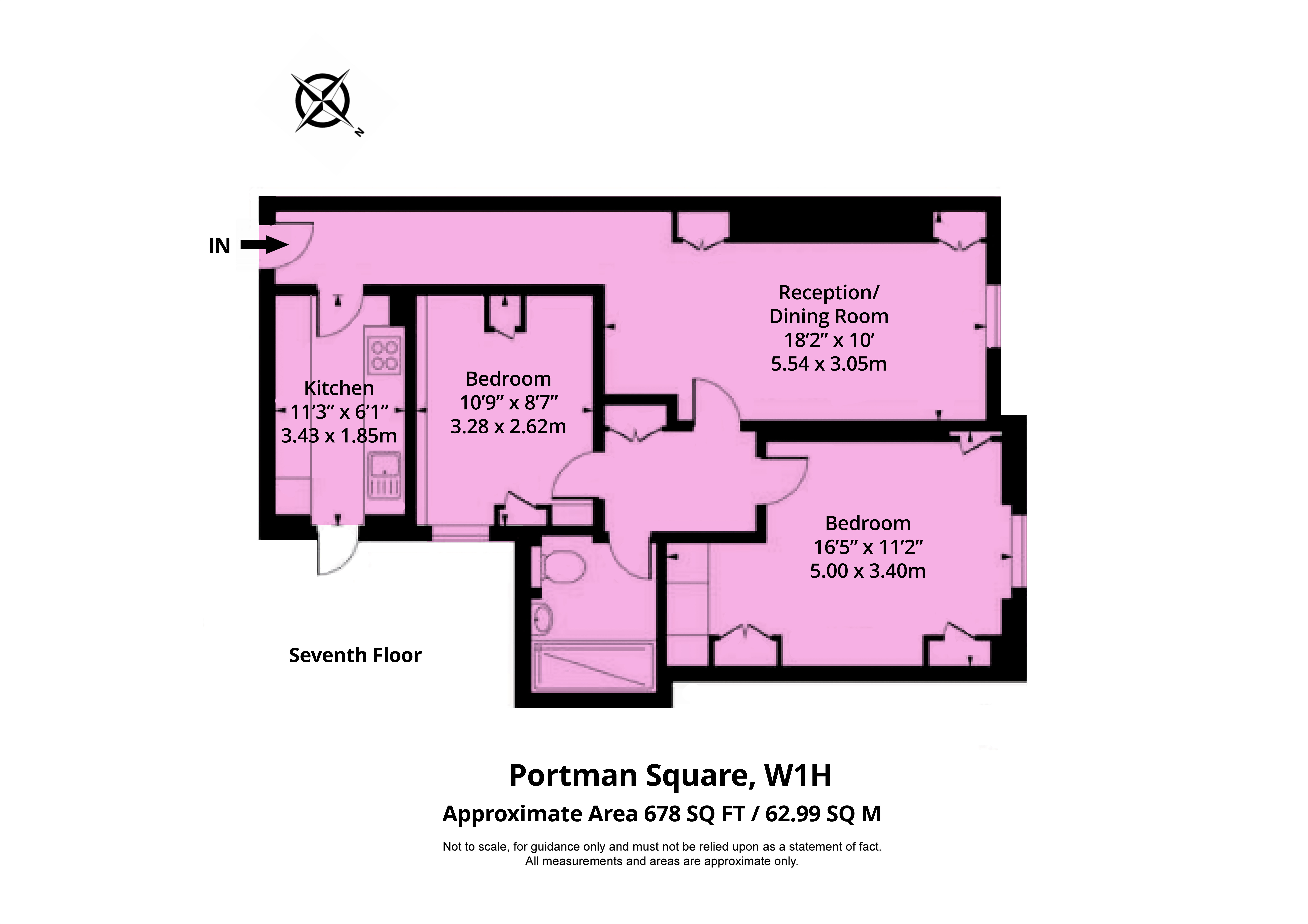 Flat 108, 15 Portman Square, London floorplan