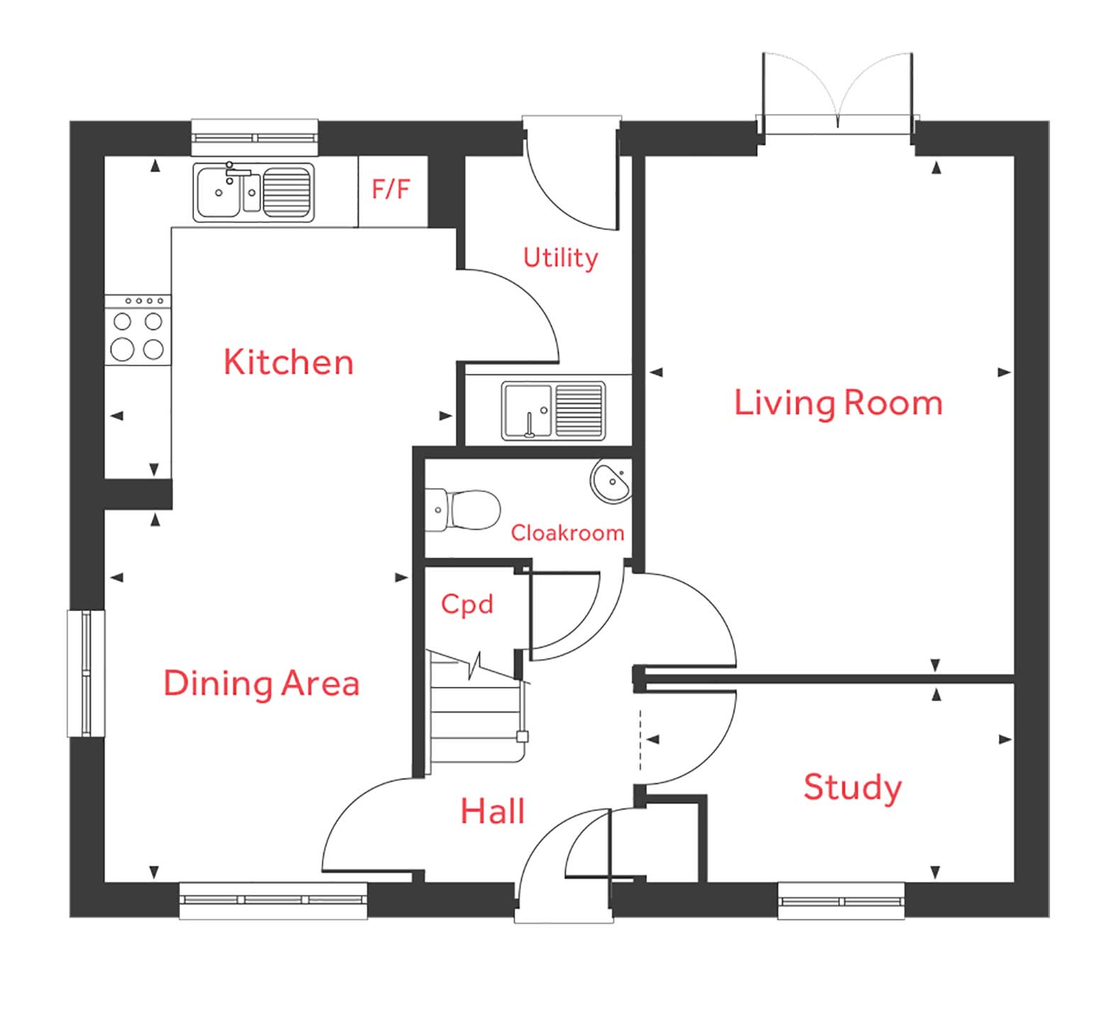 "The Lutyens" at Amos Drive, Pocklington, York YO42, 5 bedroom detached house for sale