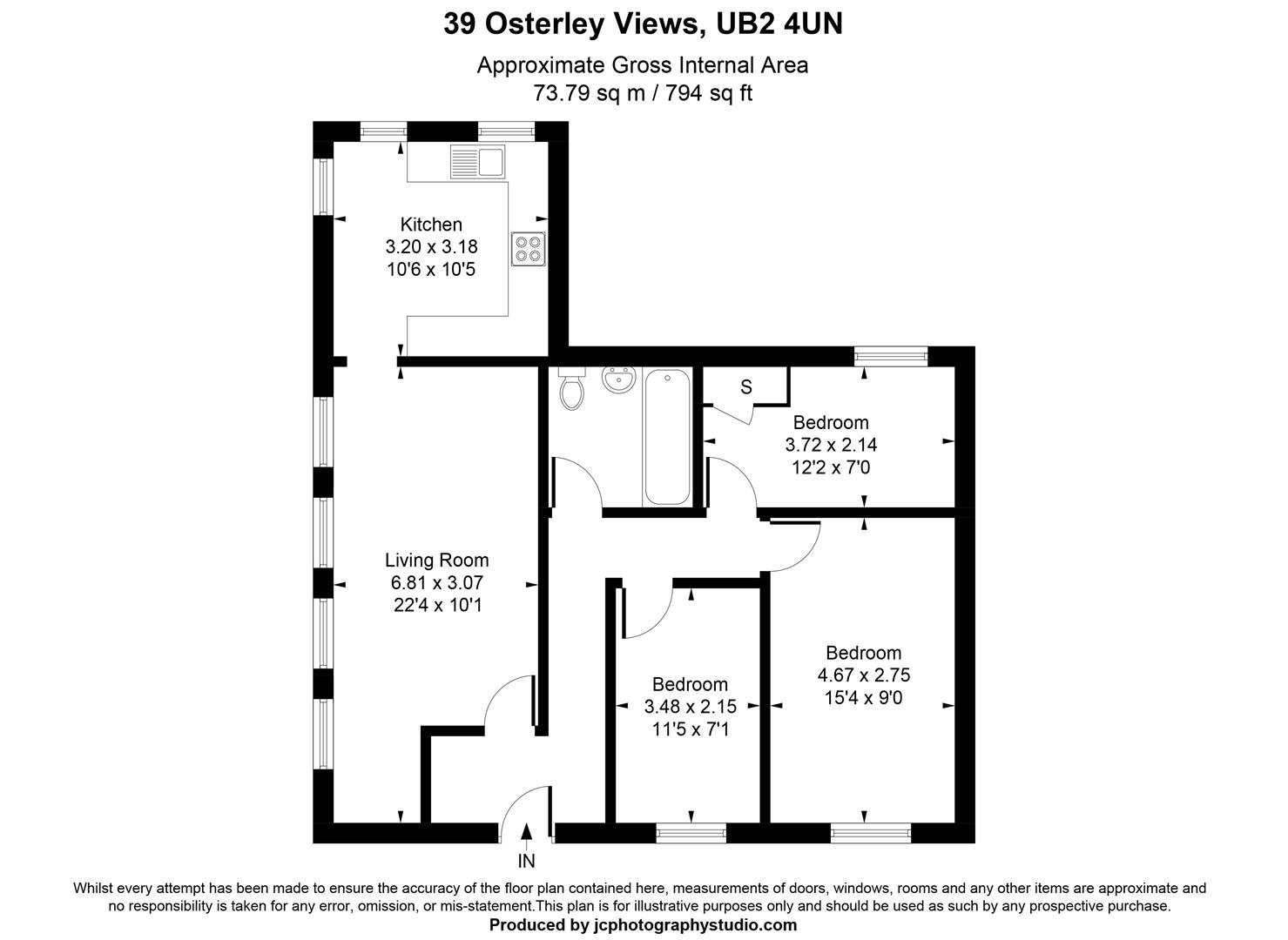 West Park Road, Southall floorplan