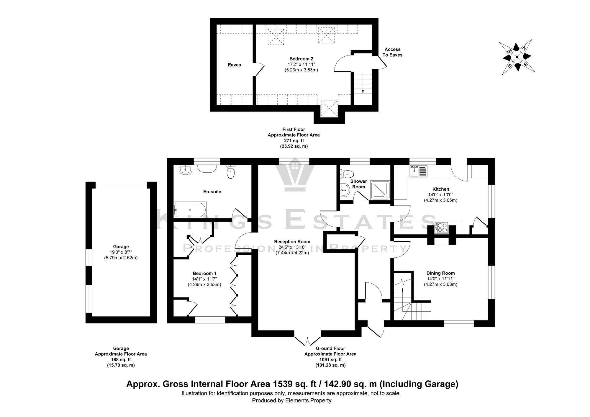 Rose Cottage Little Boundes Close, Tunbridge Wells floorplan