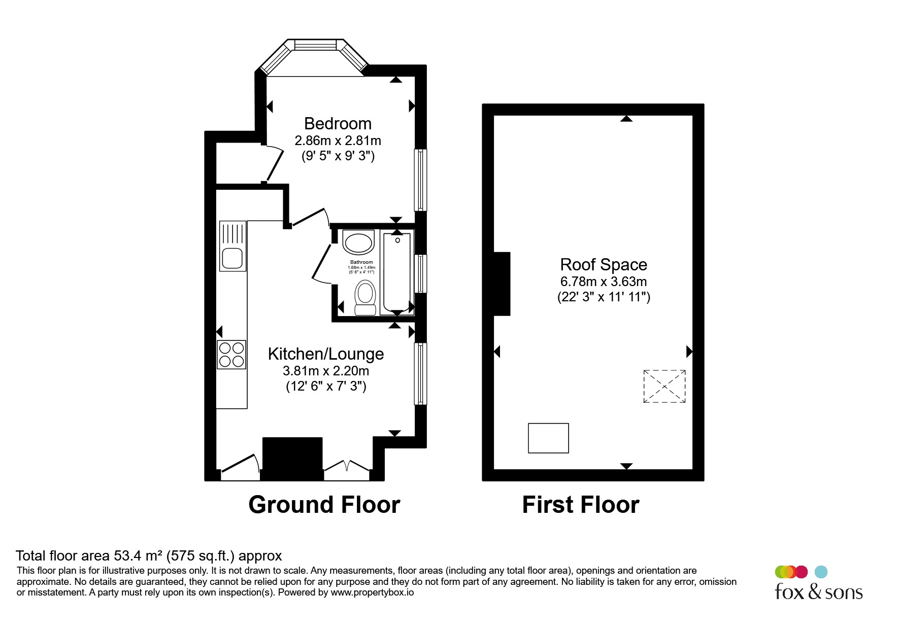 Flat B, 53, Ditchling Road, Brighton floorplan