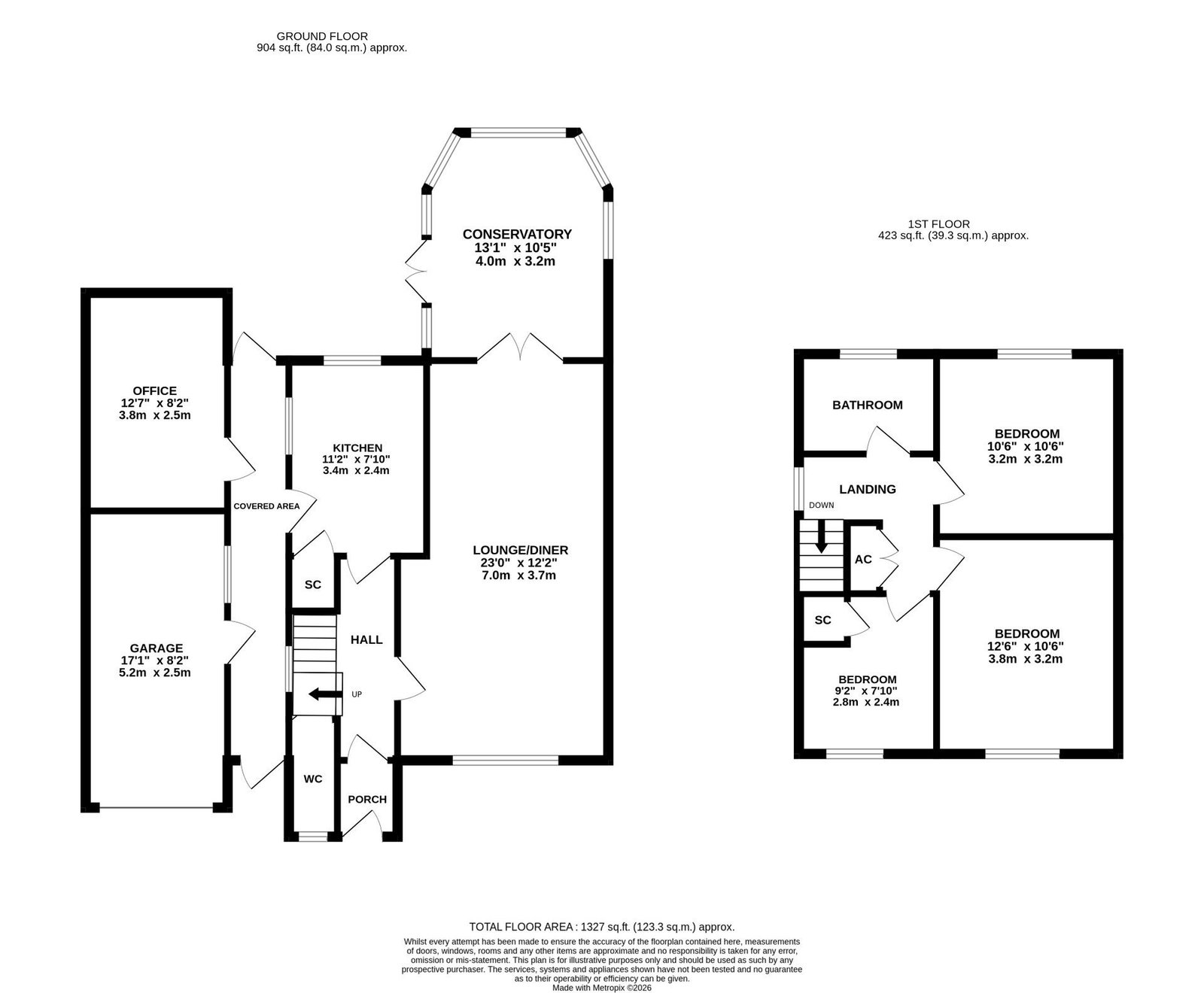25, Cinques Road, Sandy floorplan