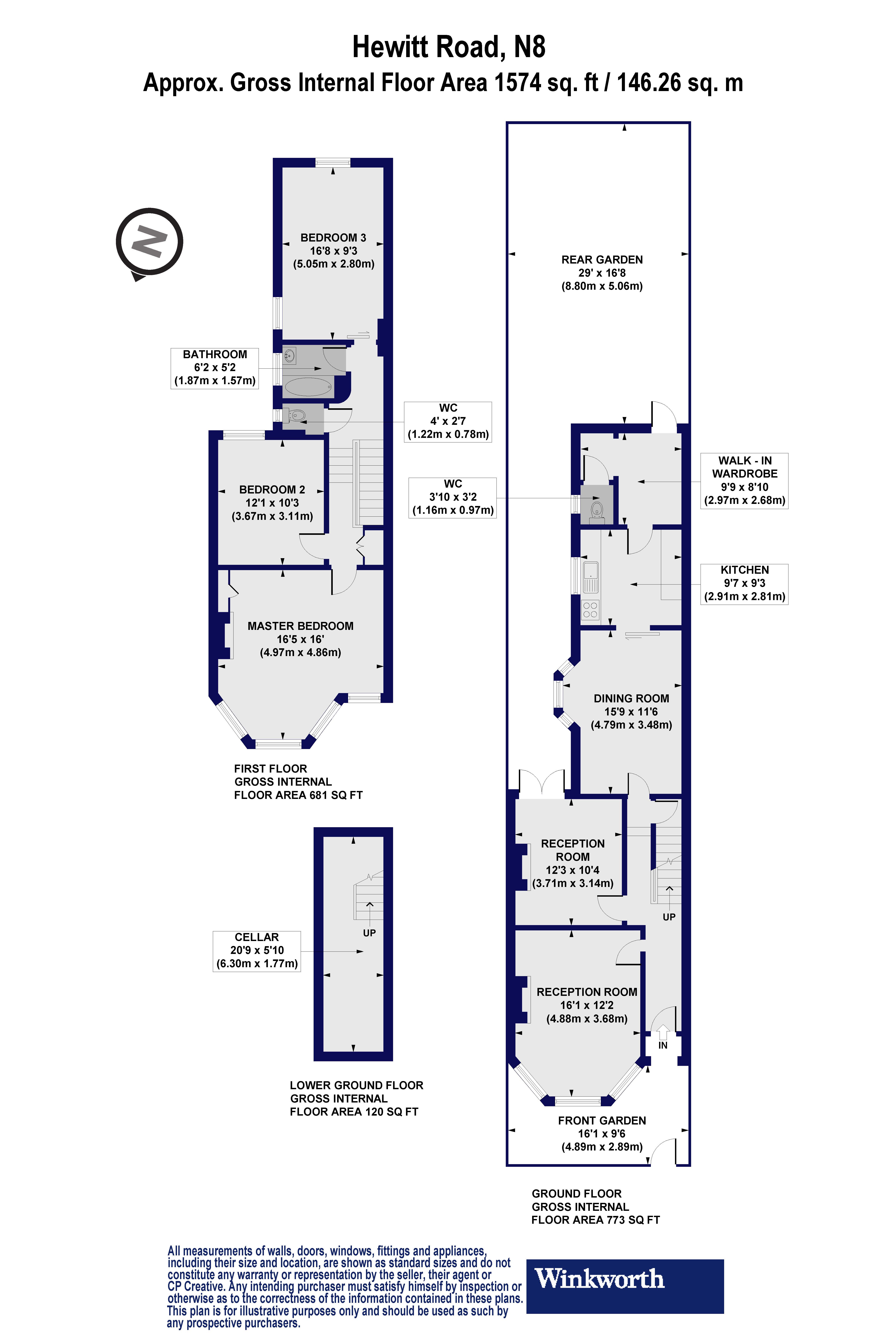 110, Hewitt Road, London floorplan