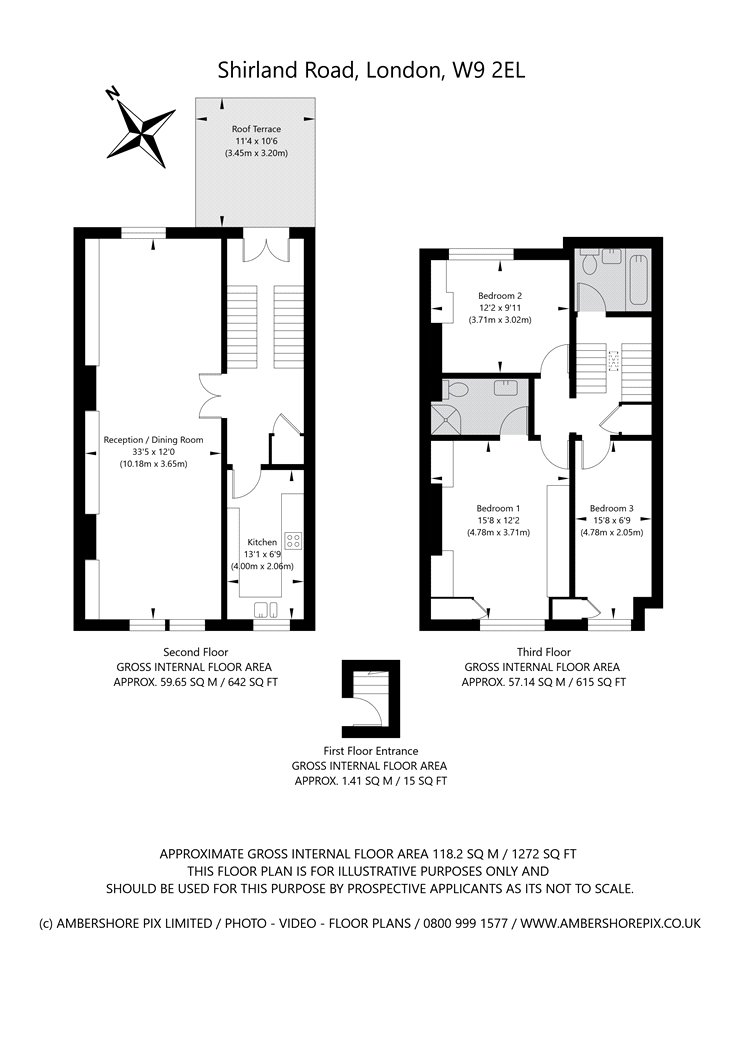 Upper Maisonnette, 71, Shirland Road, London floorplan