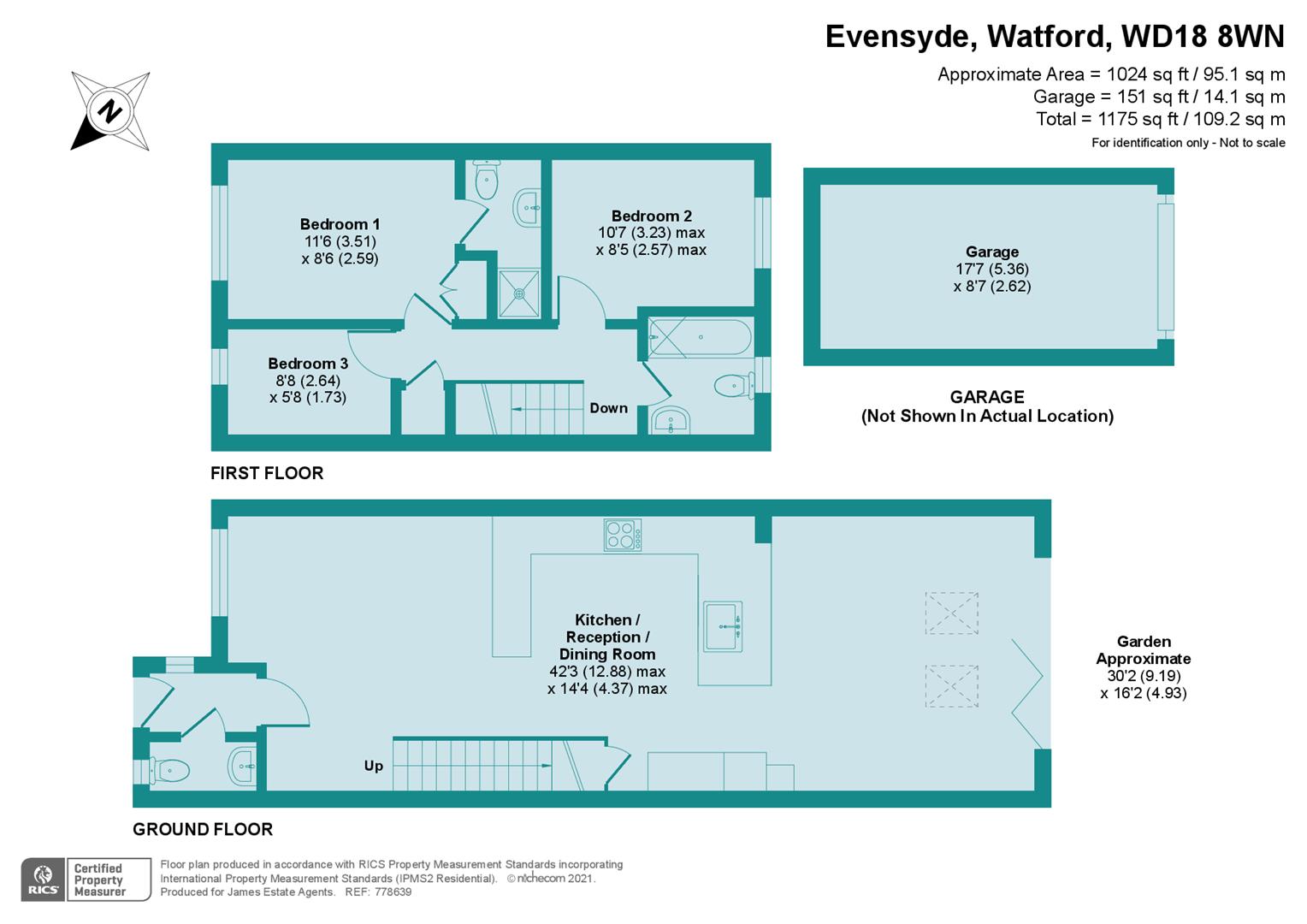 Evensyde, Byewaters, Watford WD18, 3 bedroom semidetached house for