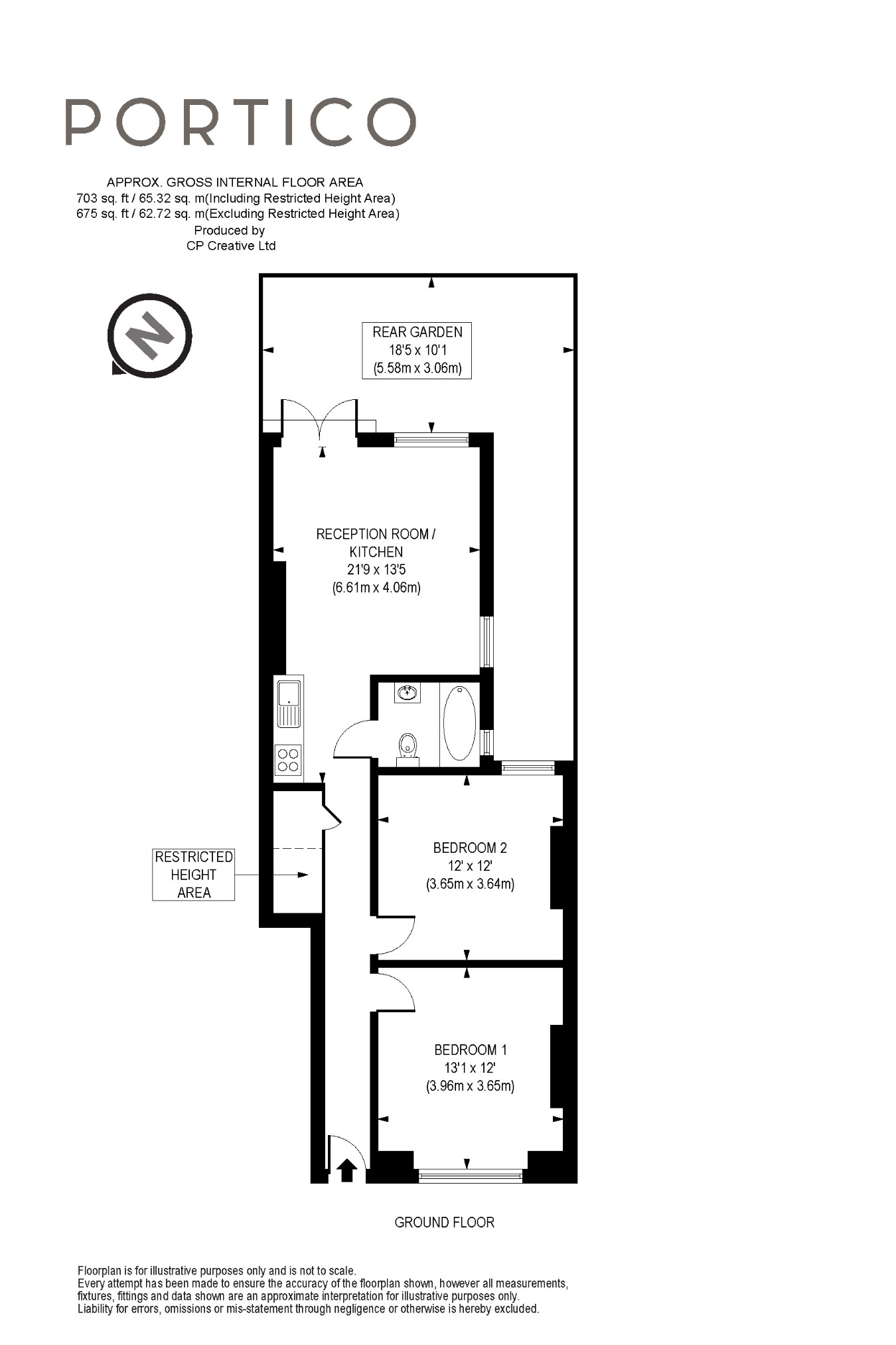 Ground Floor Flat, 43, Lambrook Terrace, London floorplan