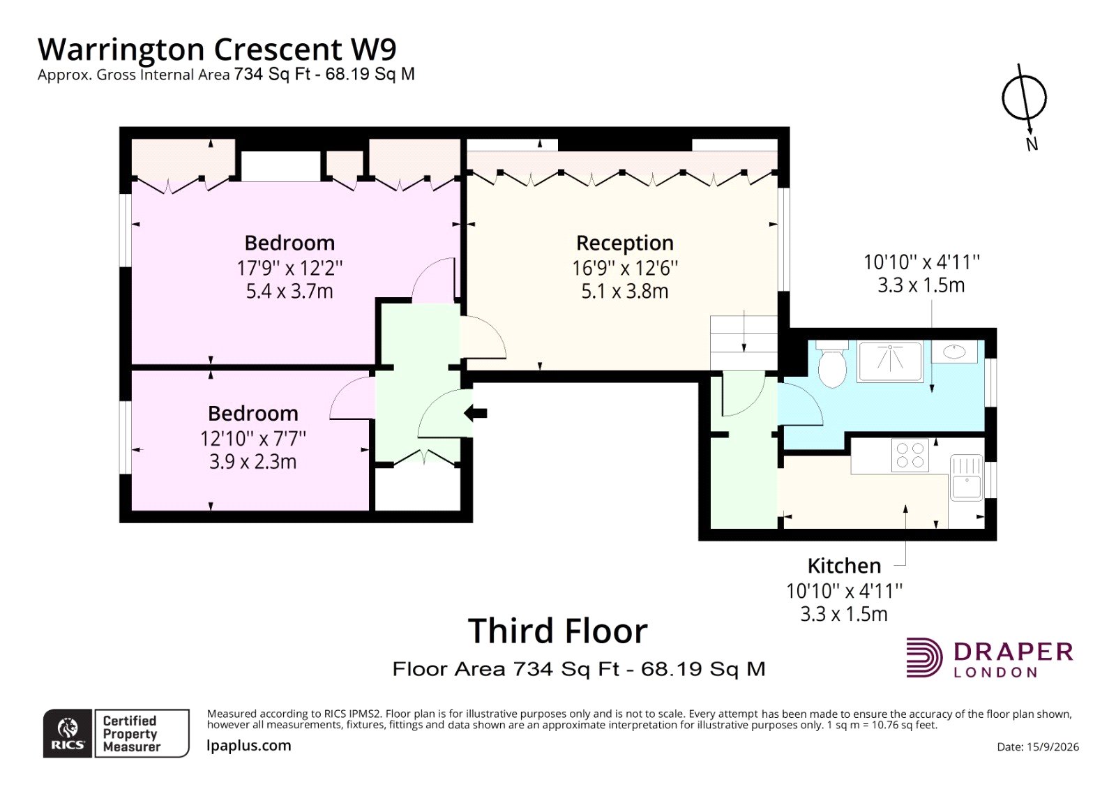 Flat 5, 28, Warrington Crescent, London floorplan