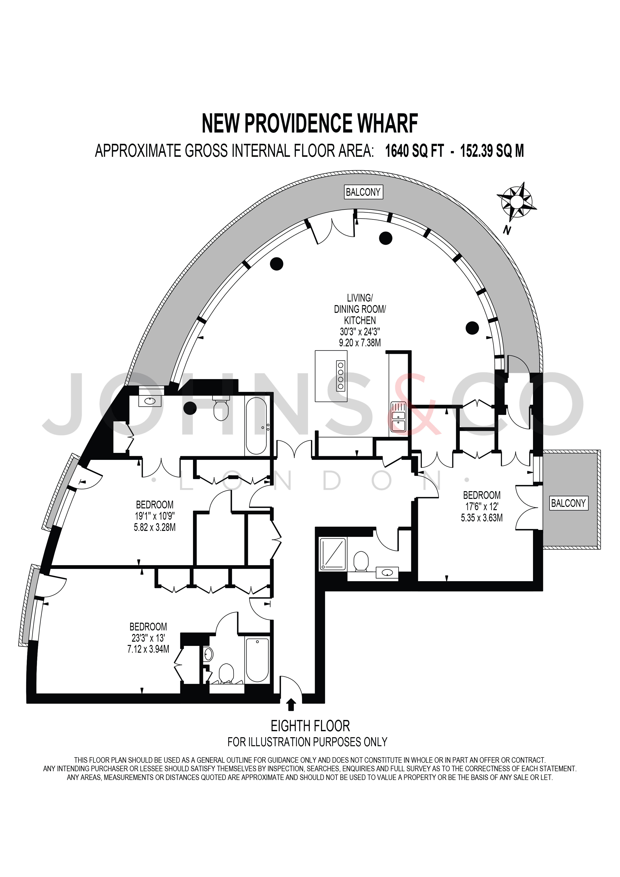Flat 834 New Providence Wharf, 1 Fairmont Avenue, London floorplan