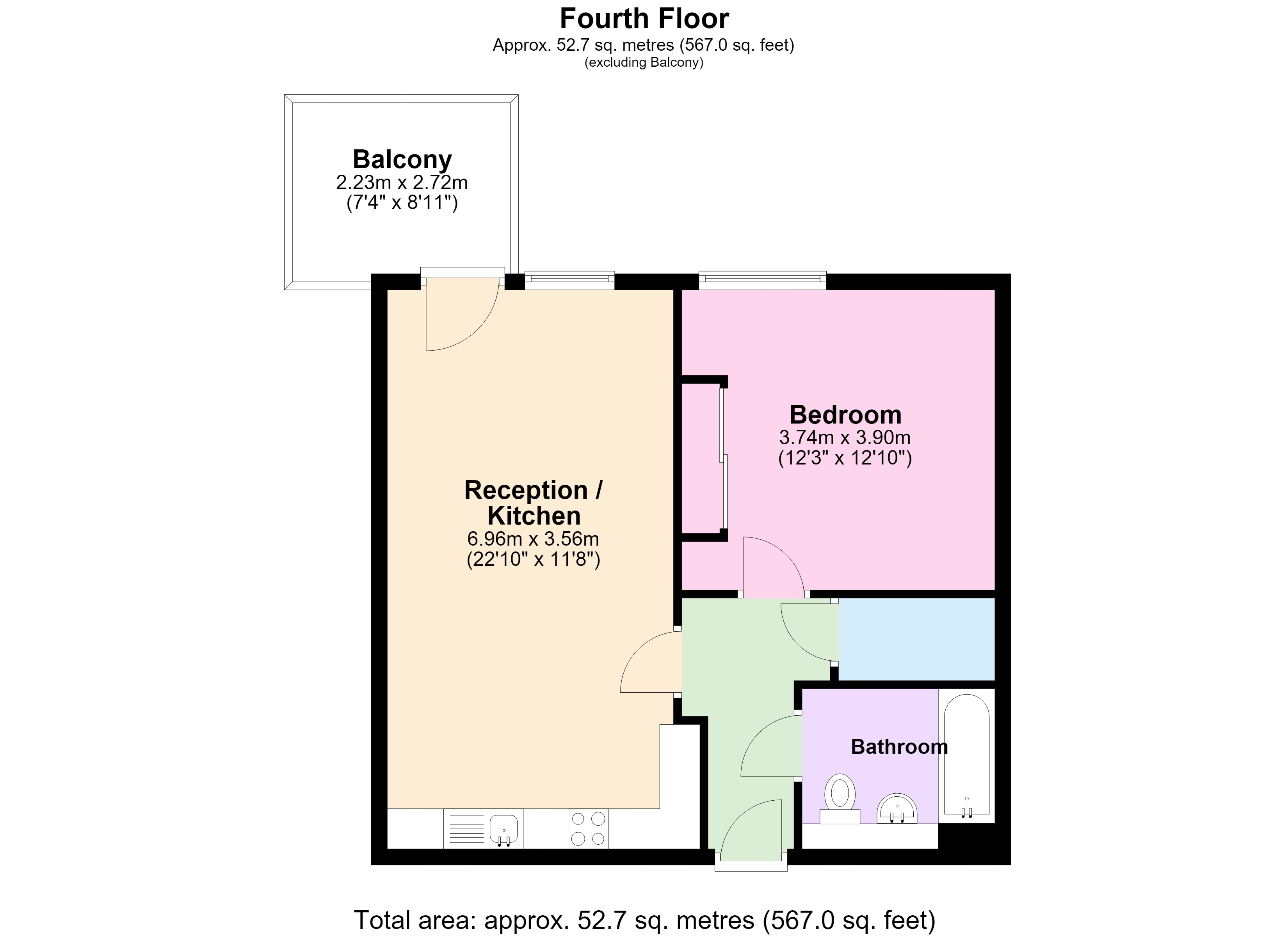 405, Brunel House, Greenwich floorplan