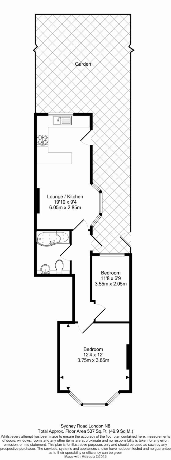 2 Bedrooms Flat to rent in Sydney Road, London N8