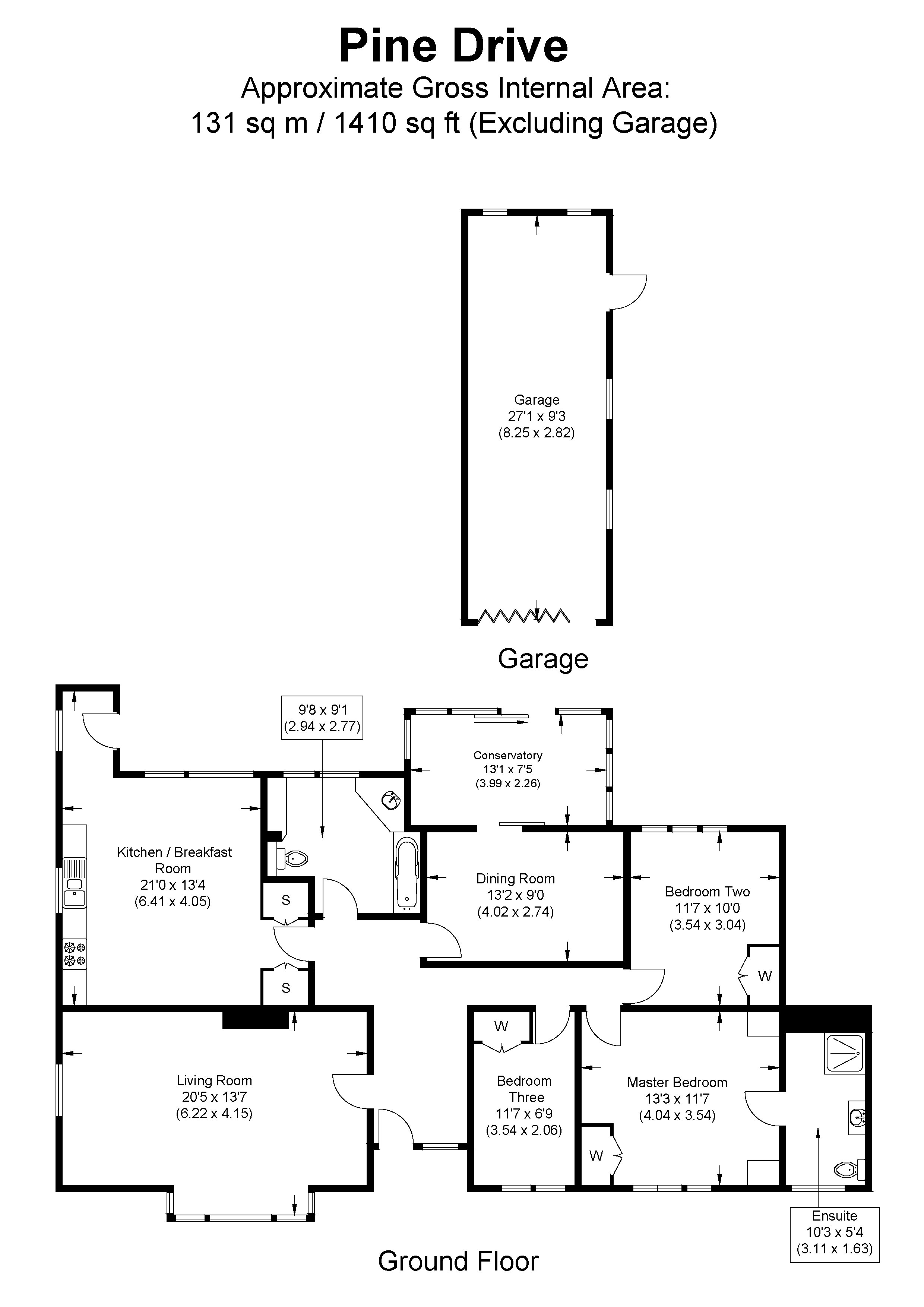 Pine Drive, Finchampstead, Wokingham, Berkshire RG40, 3 bedroom