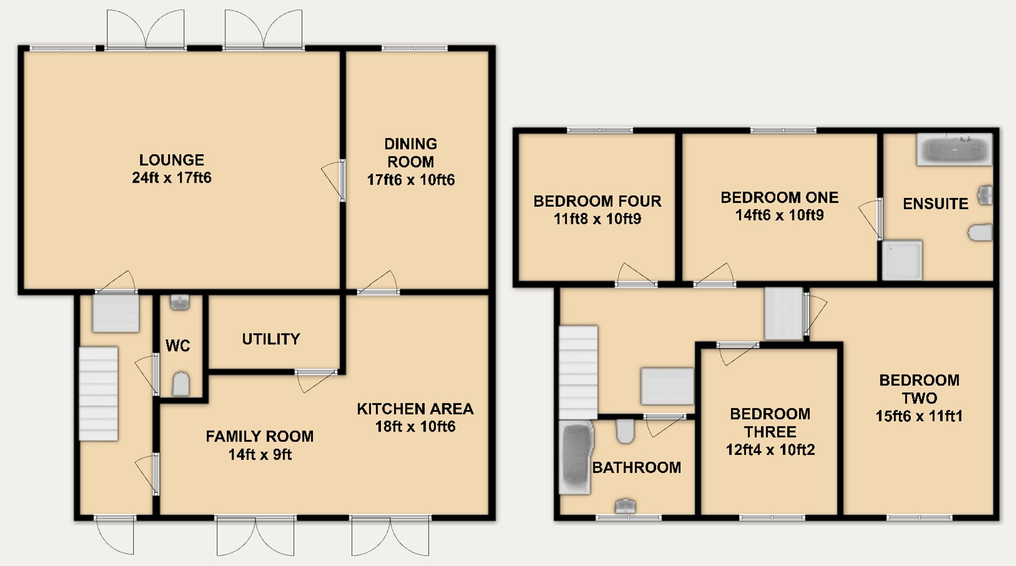 2 Bryn Edwin Stables, Flint floorplan