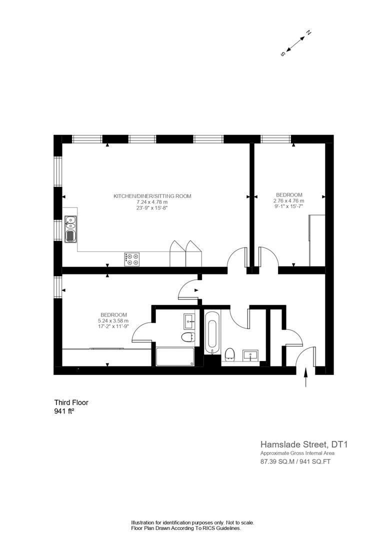 32 Monaveen House, 1, Hamslade Street, Dorchester floorplan