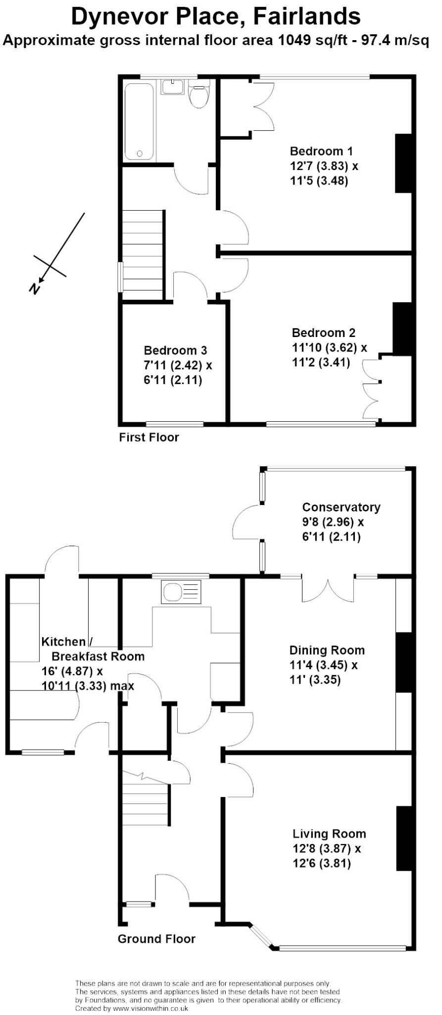 10 Dynevor Place, Fairlands, Guildford floorplan
