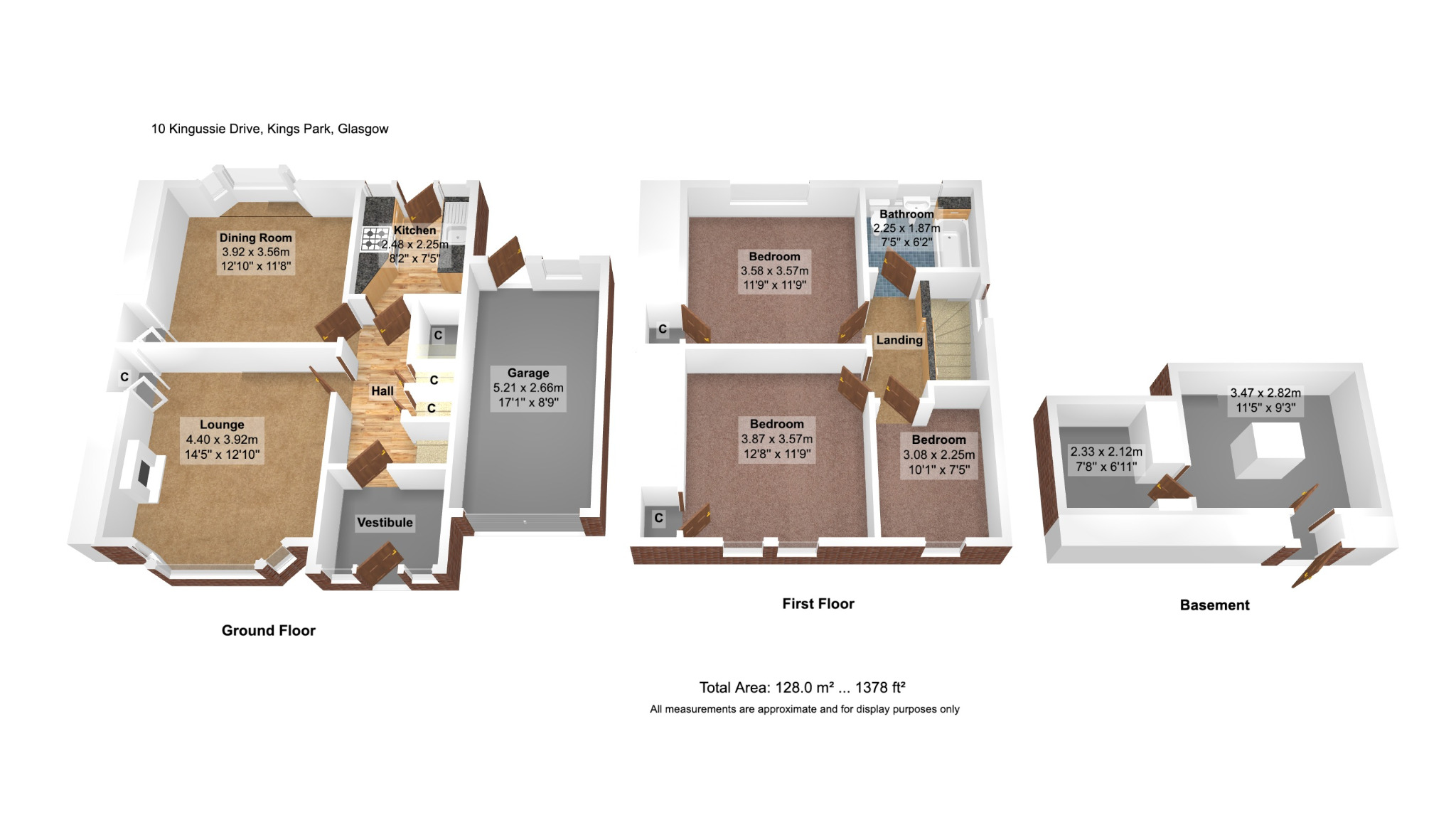 10 Kingussie Drive, Kings Park, Glasgow floorplan