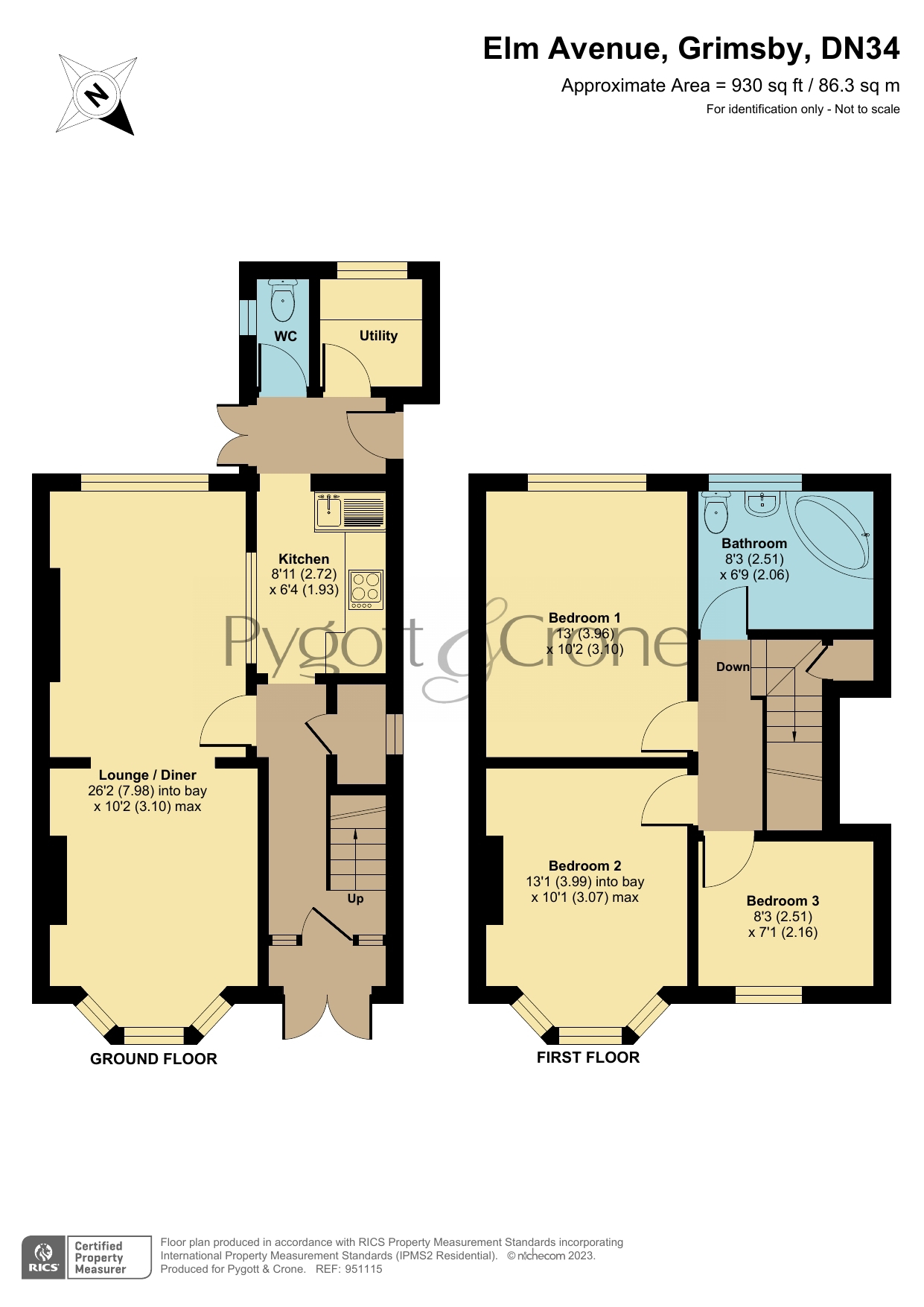 Elm Avenue, Grimsby DN34, 3 bedroom terraced house for sale 64068906