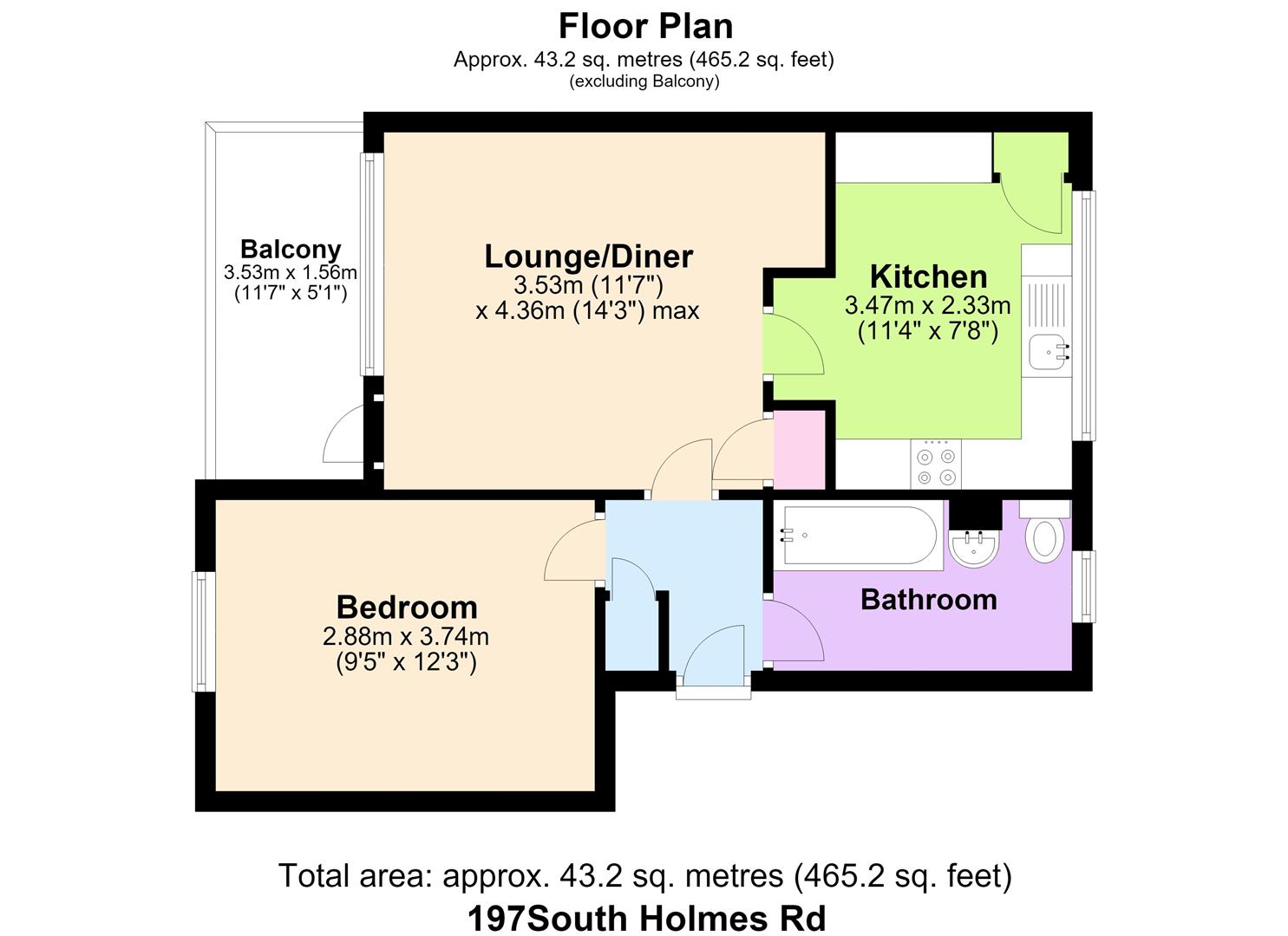 197, South Holmes Road, Horsham floorplan