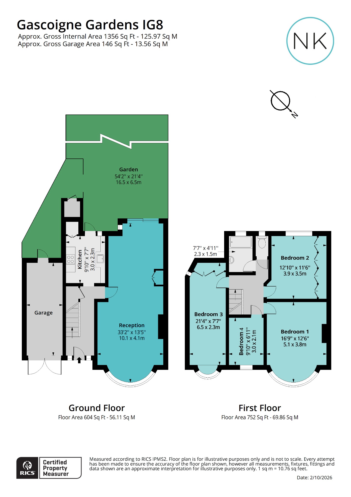 9, Gascoigne Gardens, Woodford Green floorplan
