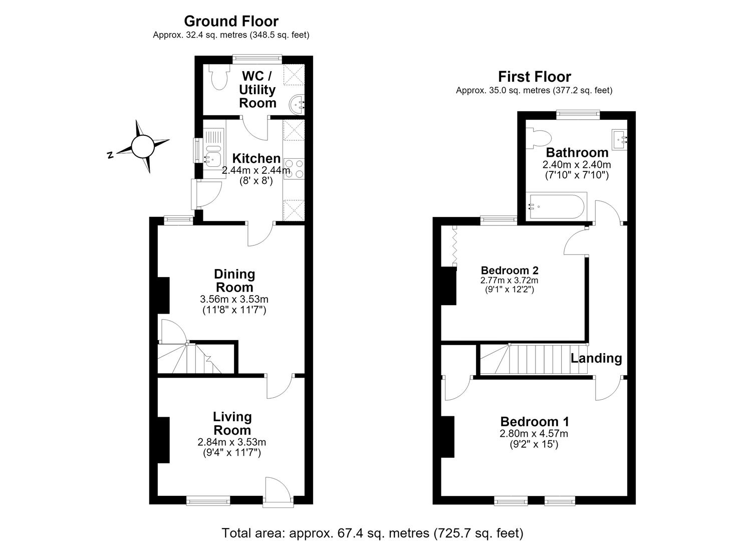 124, Oxford Road, Cambridge floorplan