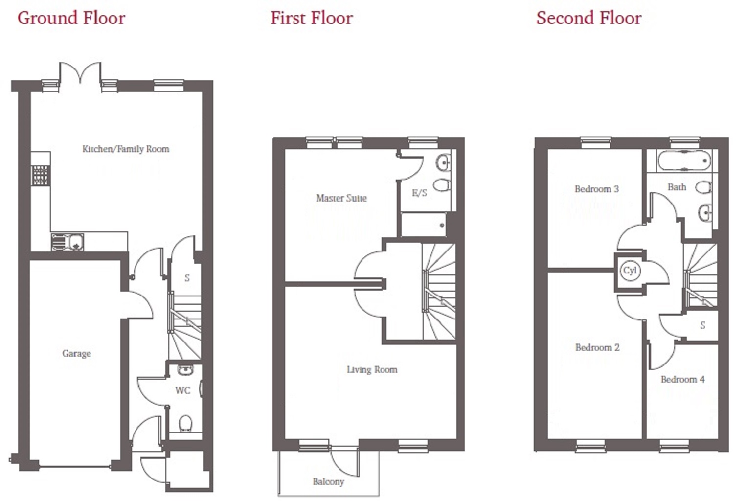 4 Bedrooms Town house for sale in Brambling Way, Maidenhead SL6