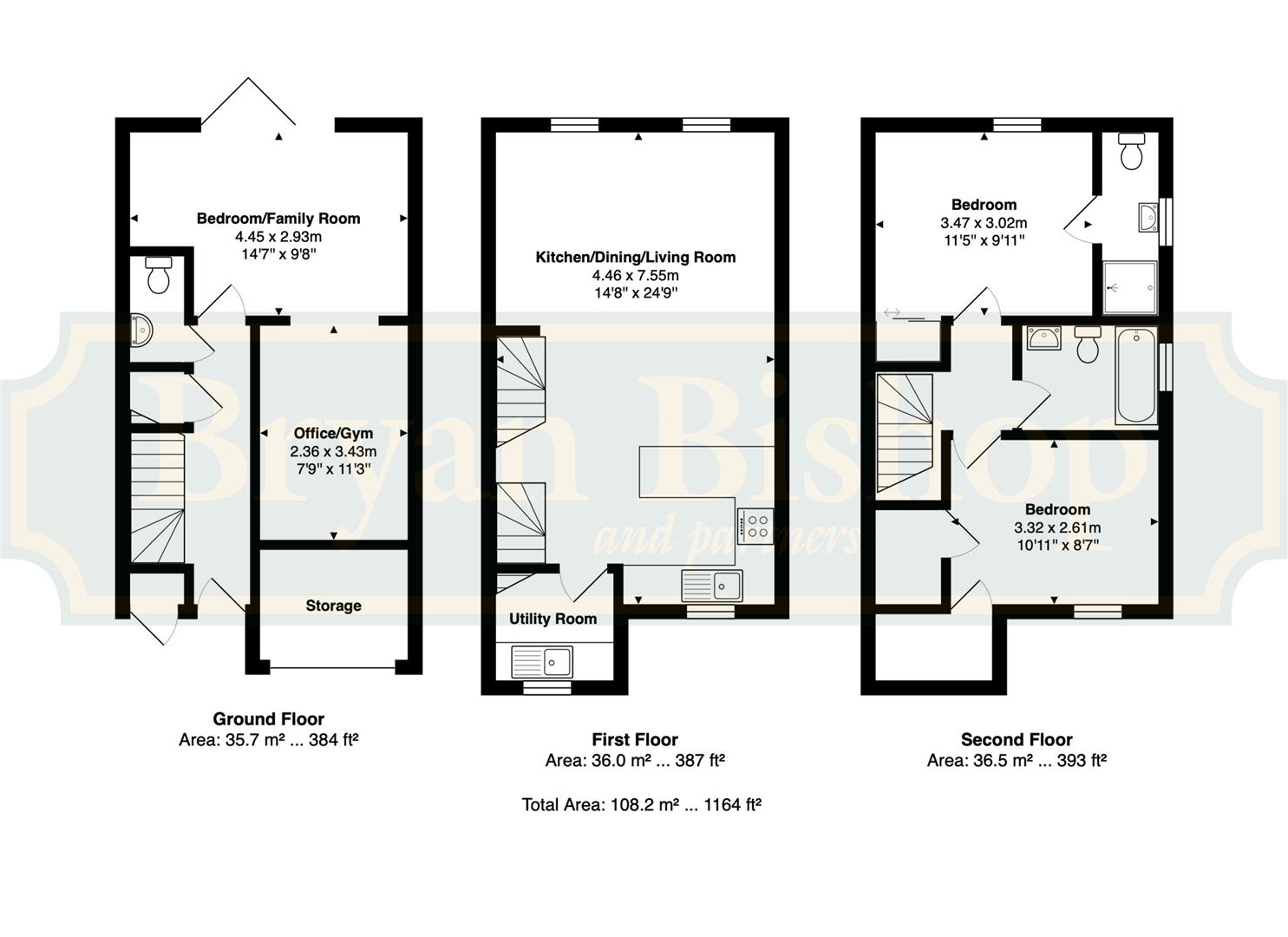 93, Carvers Croft, Knebworth floorplan