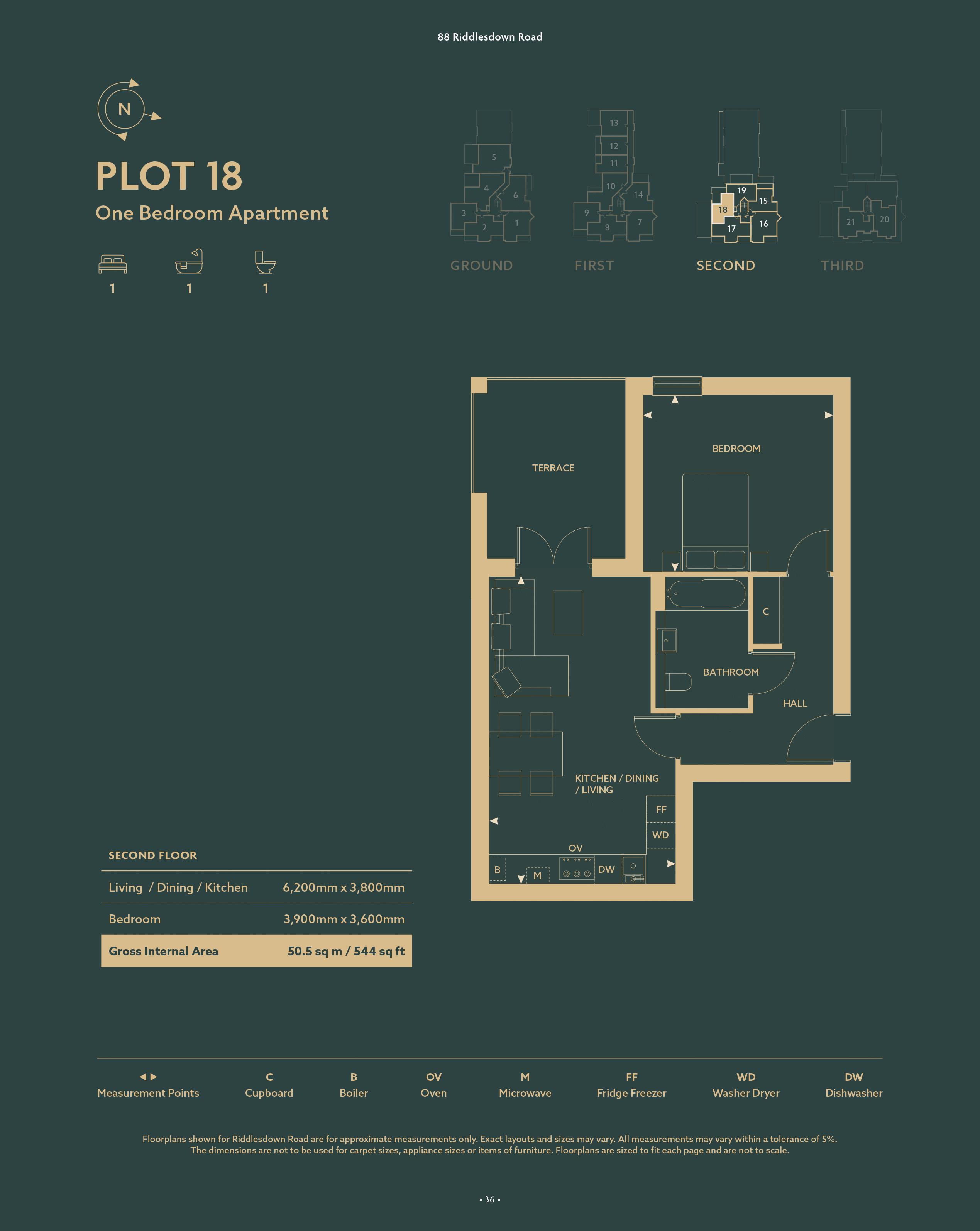 Flat 18a, 88 Riddlesdown Road, Purley floorplan