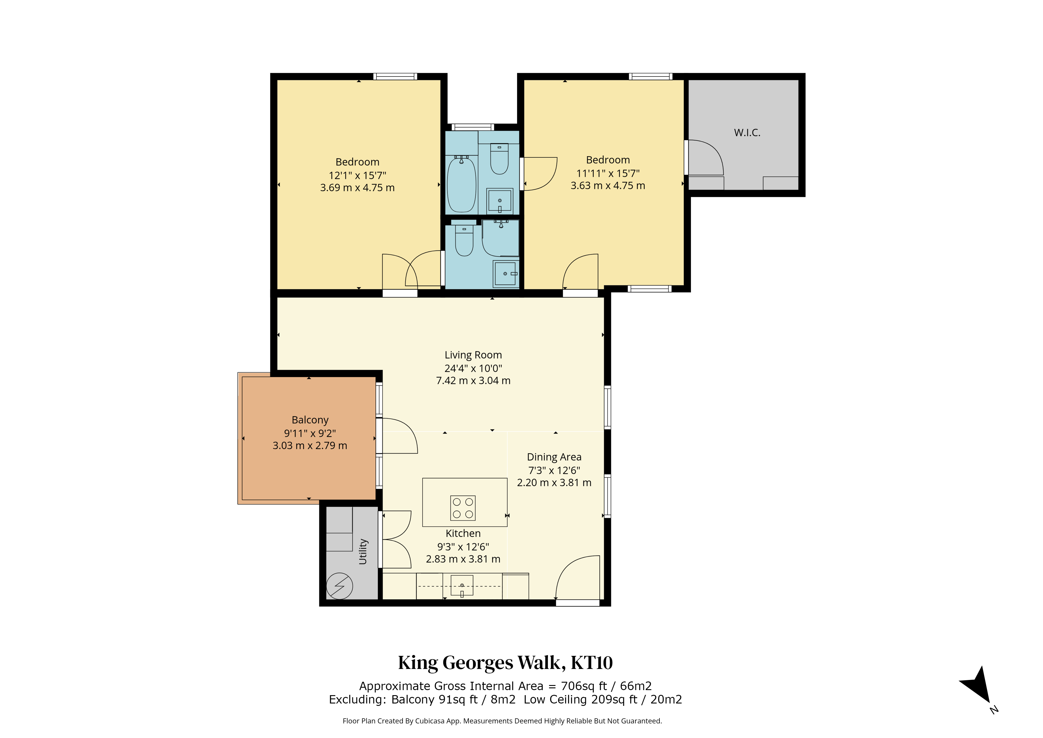 Flat 10, 3, King Georges Walk, Surrey floorplan