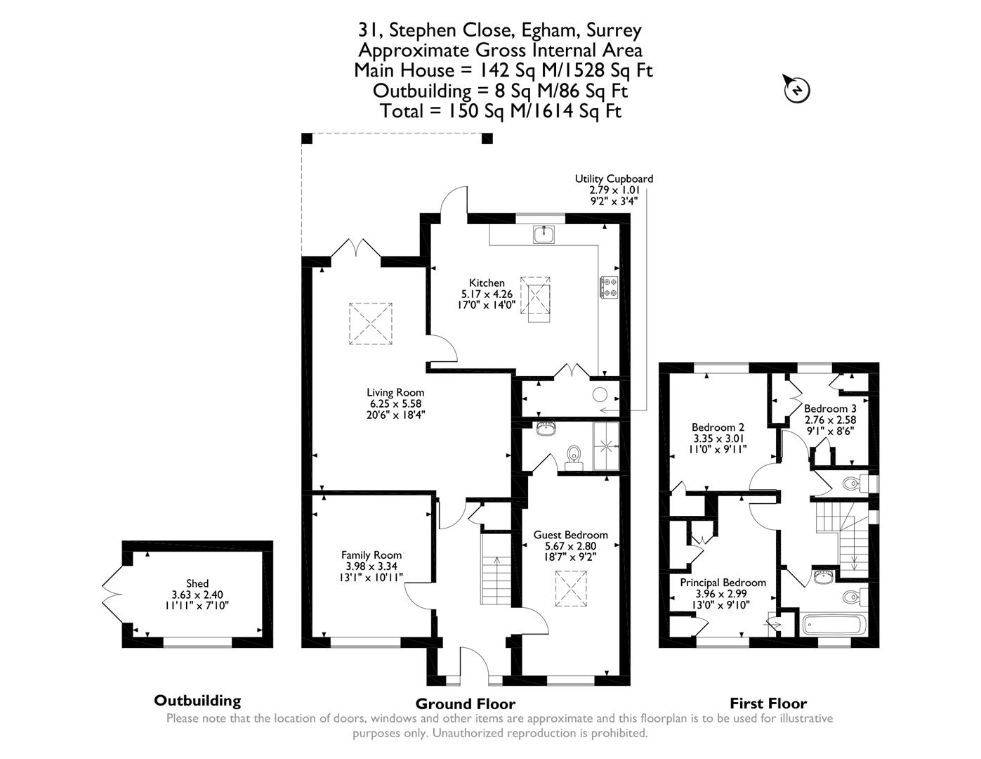 Stephen Close, Egham floorplan
