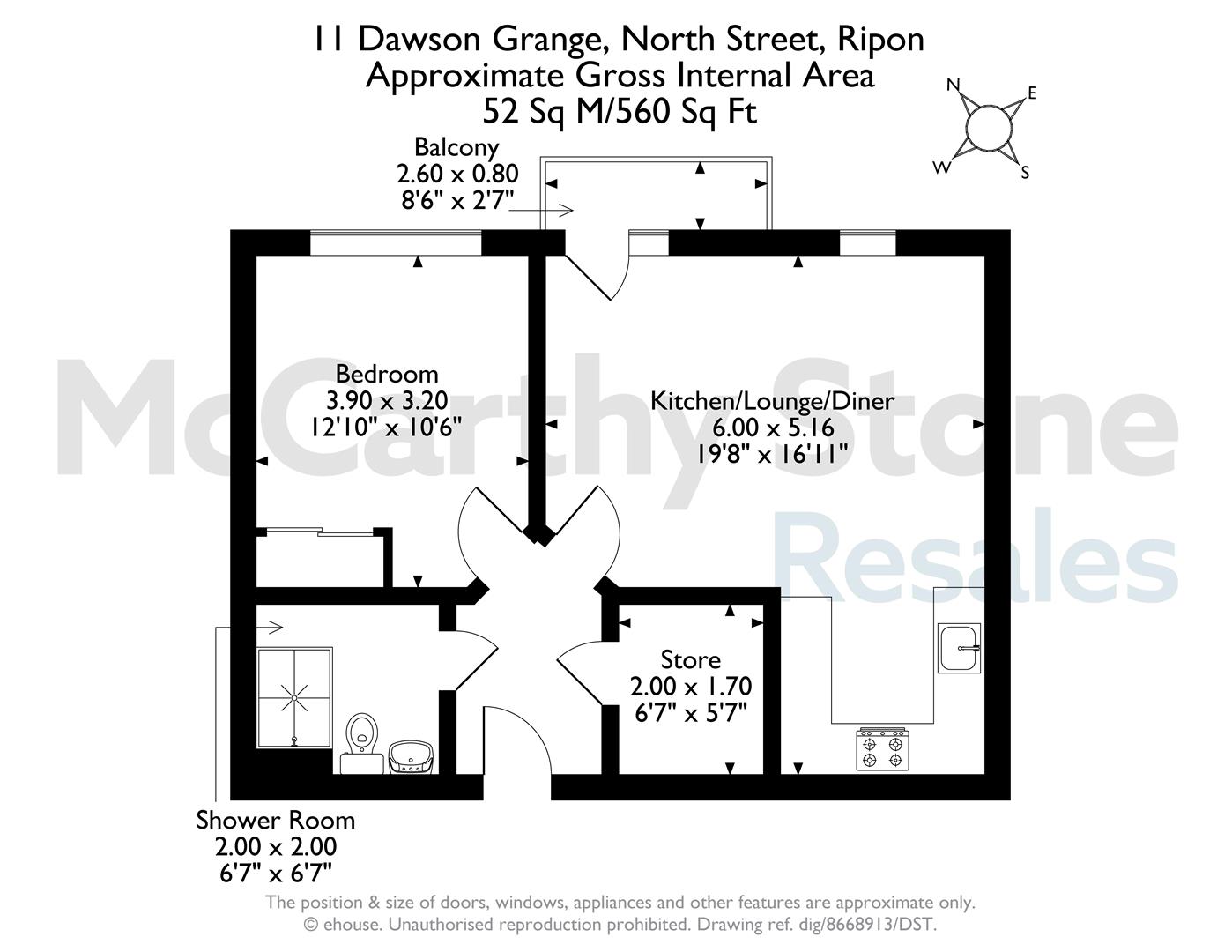 11 Dawson Grange, North Street, Ripon floorplan