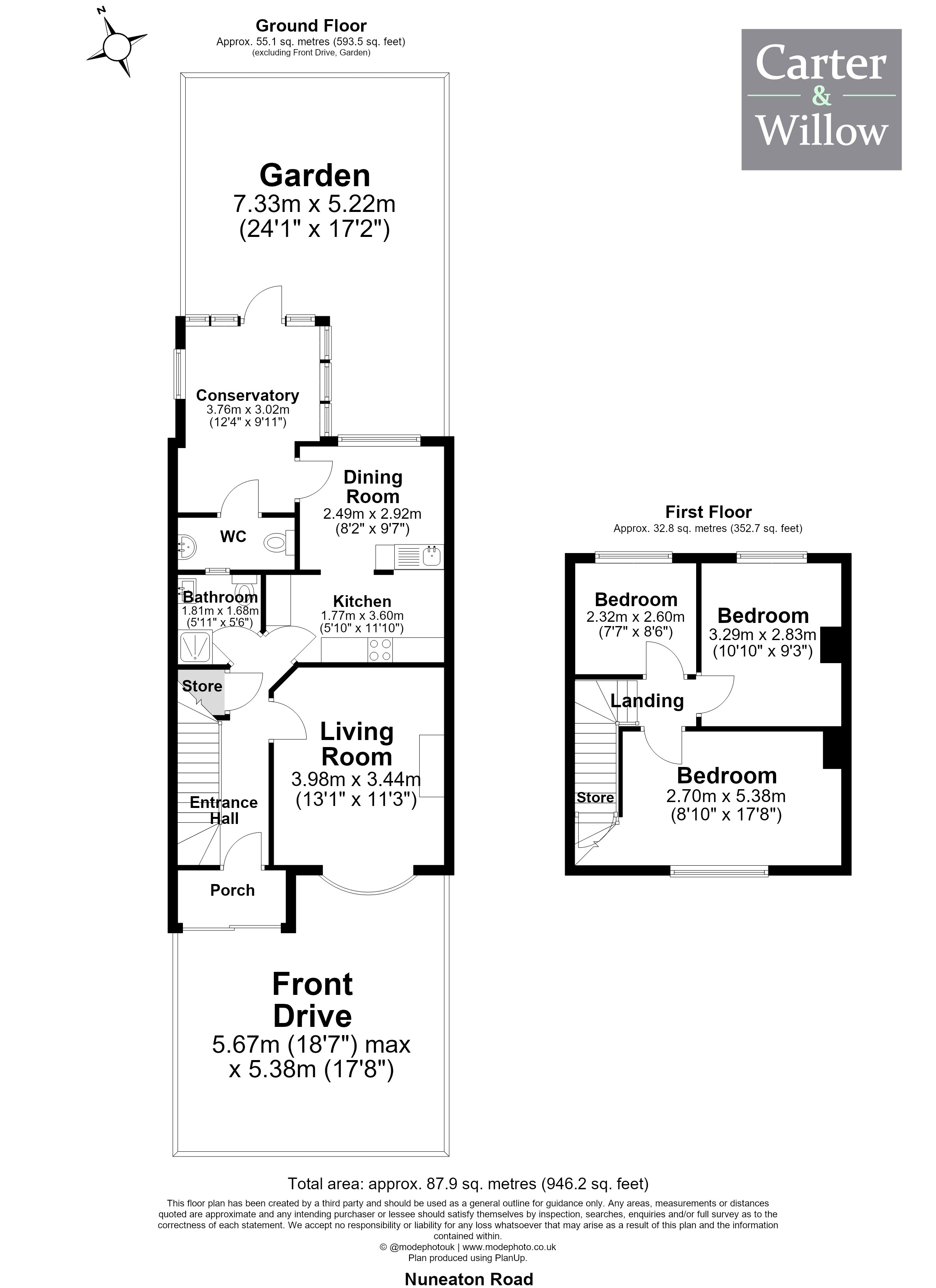 9 , Nuneaton Road, Dagenham floorplan