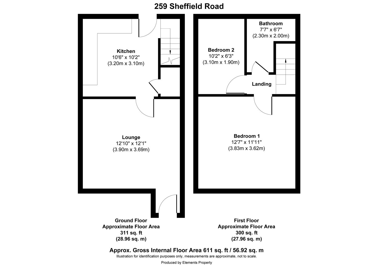 259, Sheffield Road, Barnsley floorplan