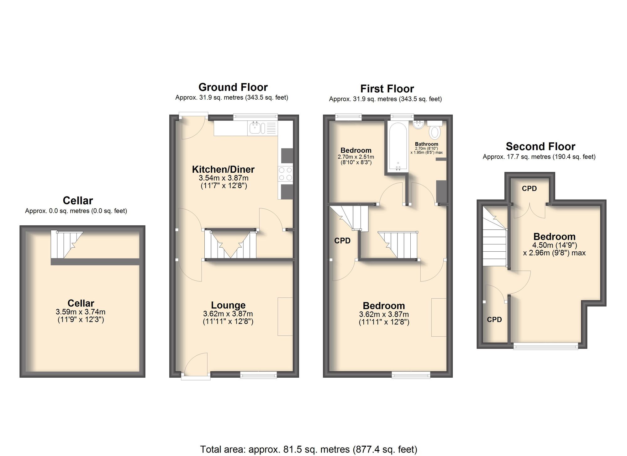 3 Ivy Grove, Sheffield floorplan