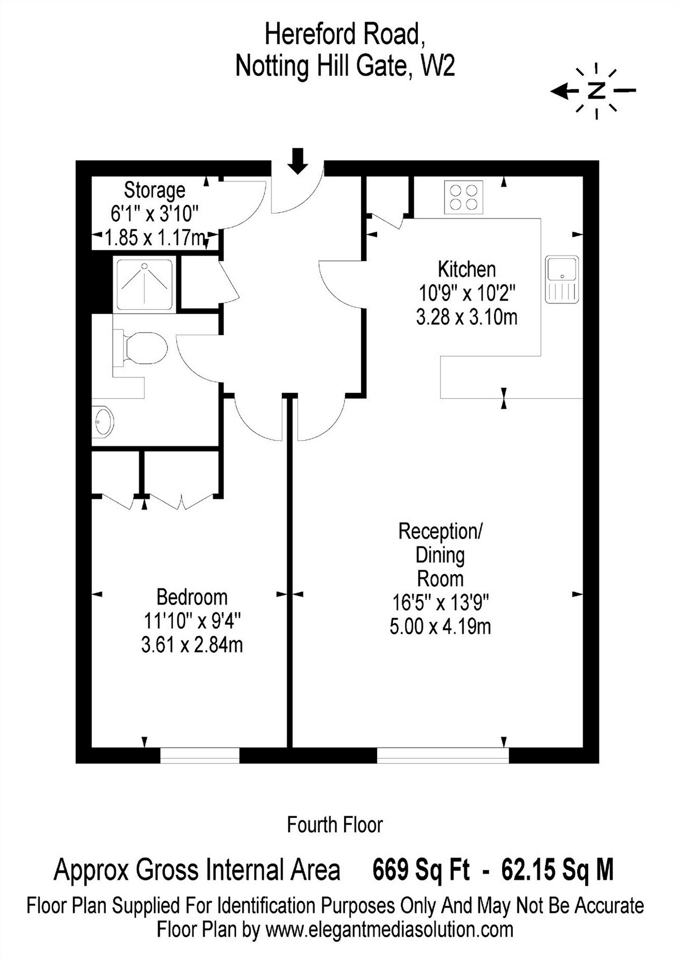 1 Bedrooms Flat to rent in The Baynards, Hereford Road, London W2