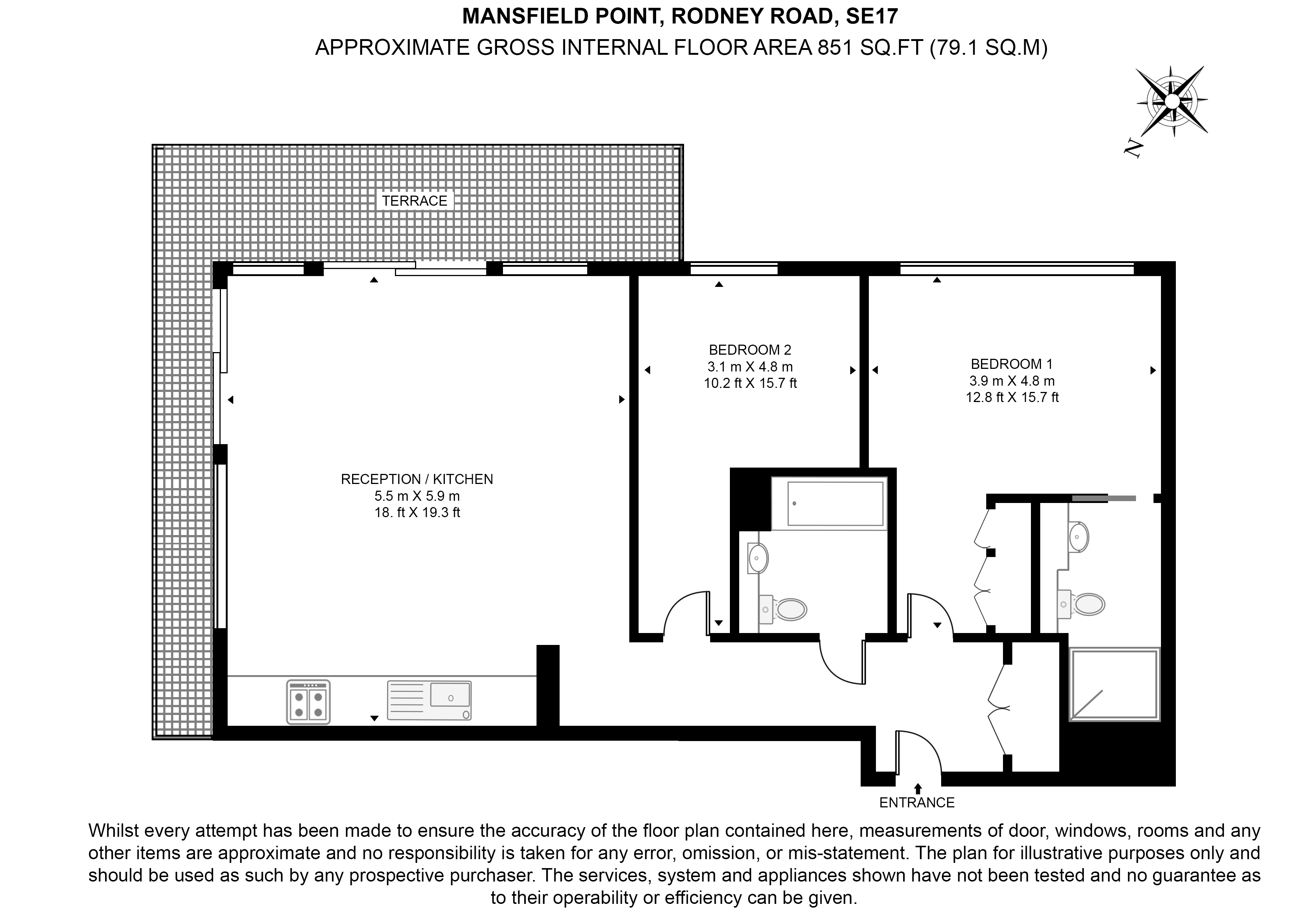 Mansfield Point, Trafalgar Place, Elephant & Castle floorplan