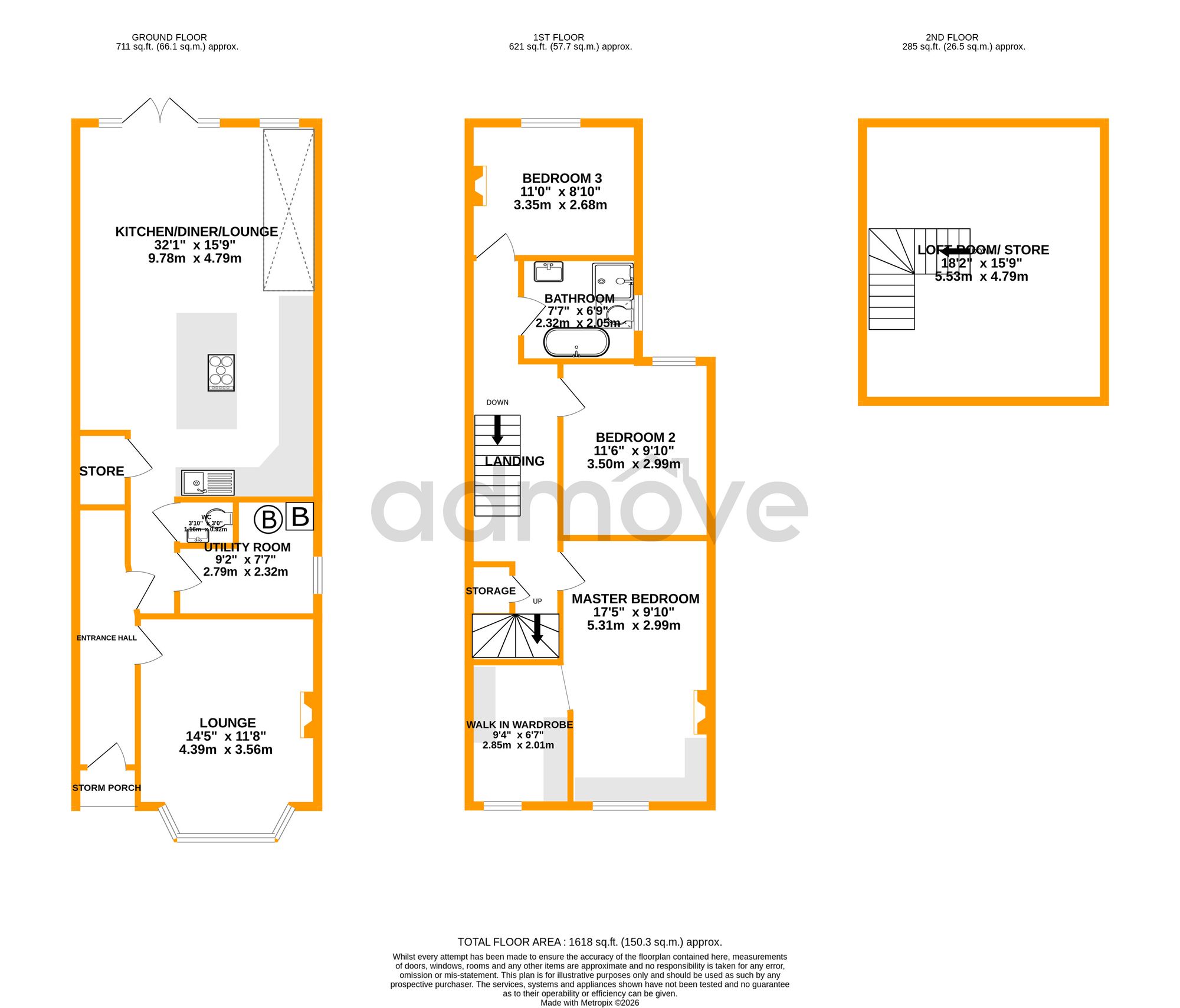 3 Oldfield Road, Altrincham floorplan