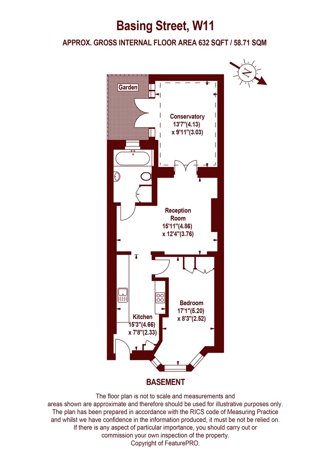 1 Bedrooms Flat to rent in Basing Street, London W11