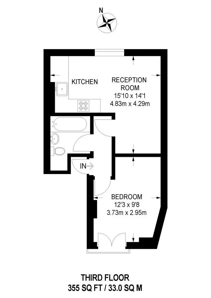 3, 38, Peckham High Street, London floorplan