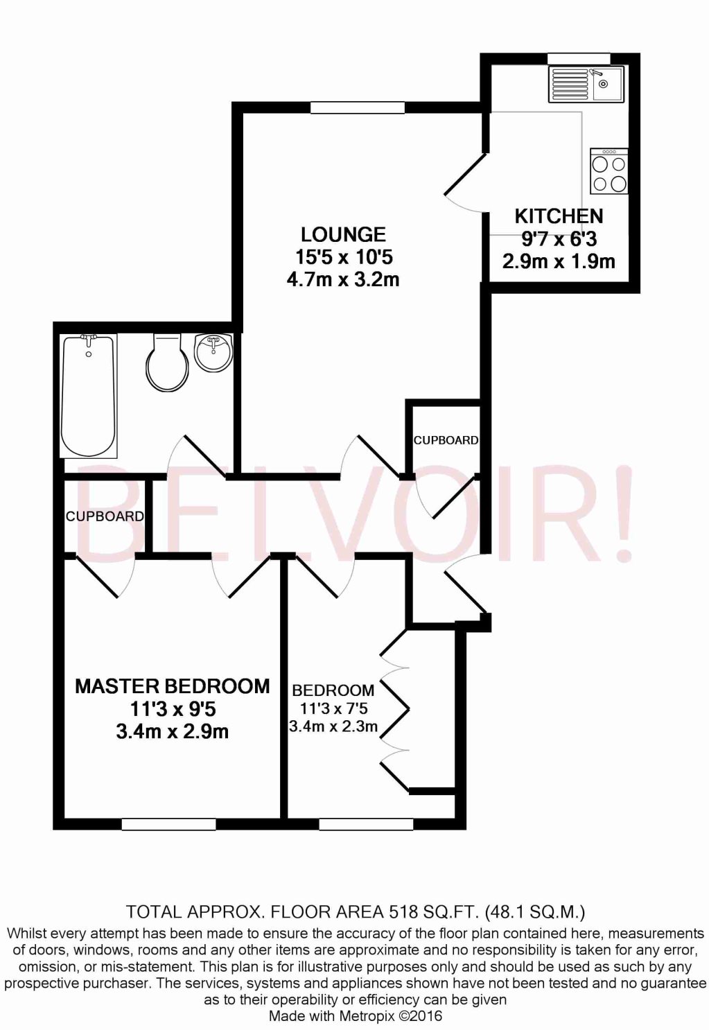 2 Bedrooms Flat to rent in Old Worting Road, Basingstoke RG22