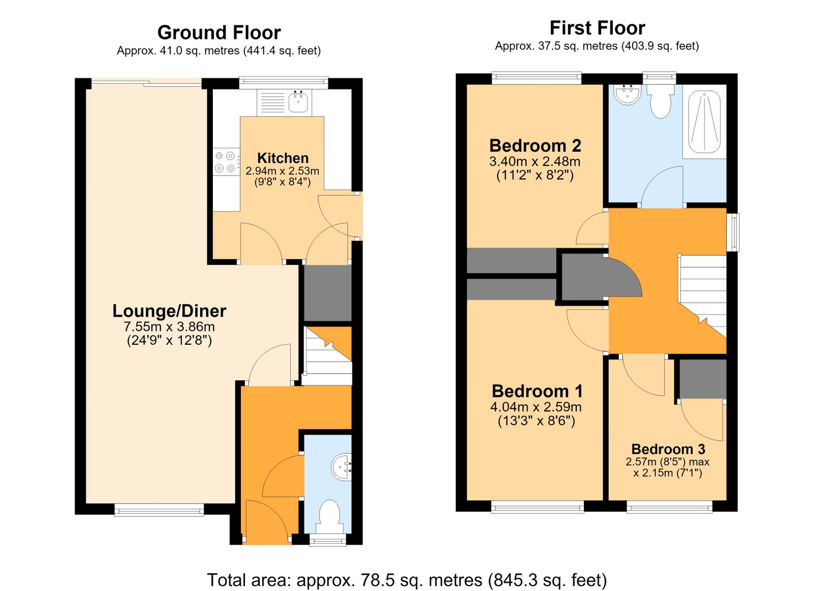 84, Cefn Close, Pontypridd floorplan