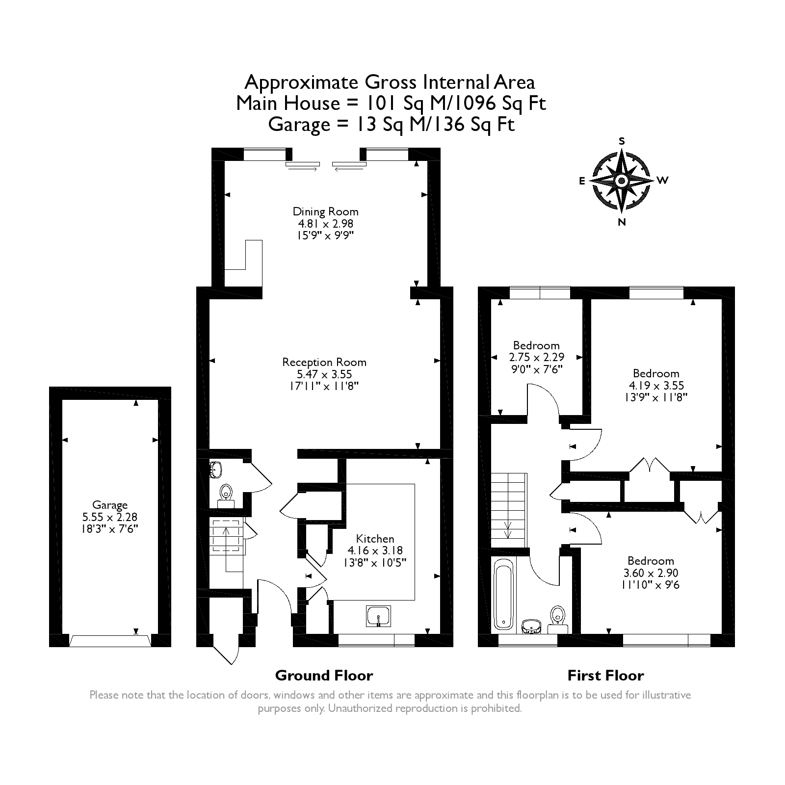 3 Bedrooms Terraced house for sale in Johnston Green, Guildford GU2