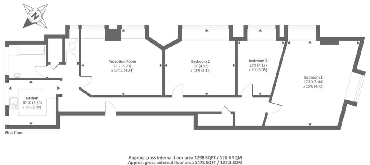 10B Temple Market, Queens Road, Weybridge floorplan