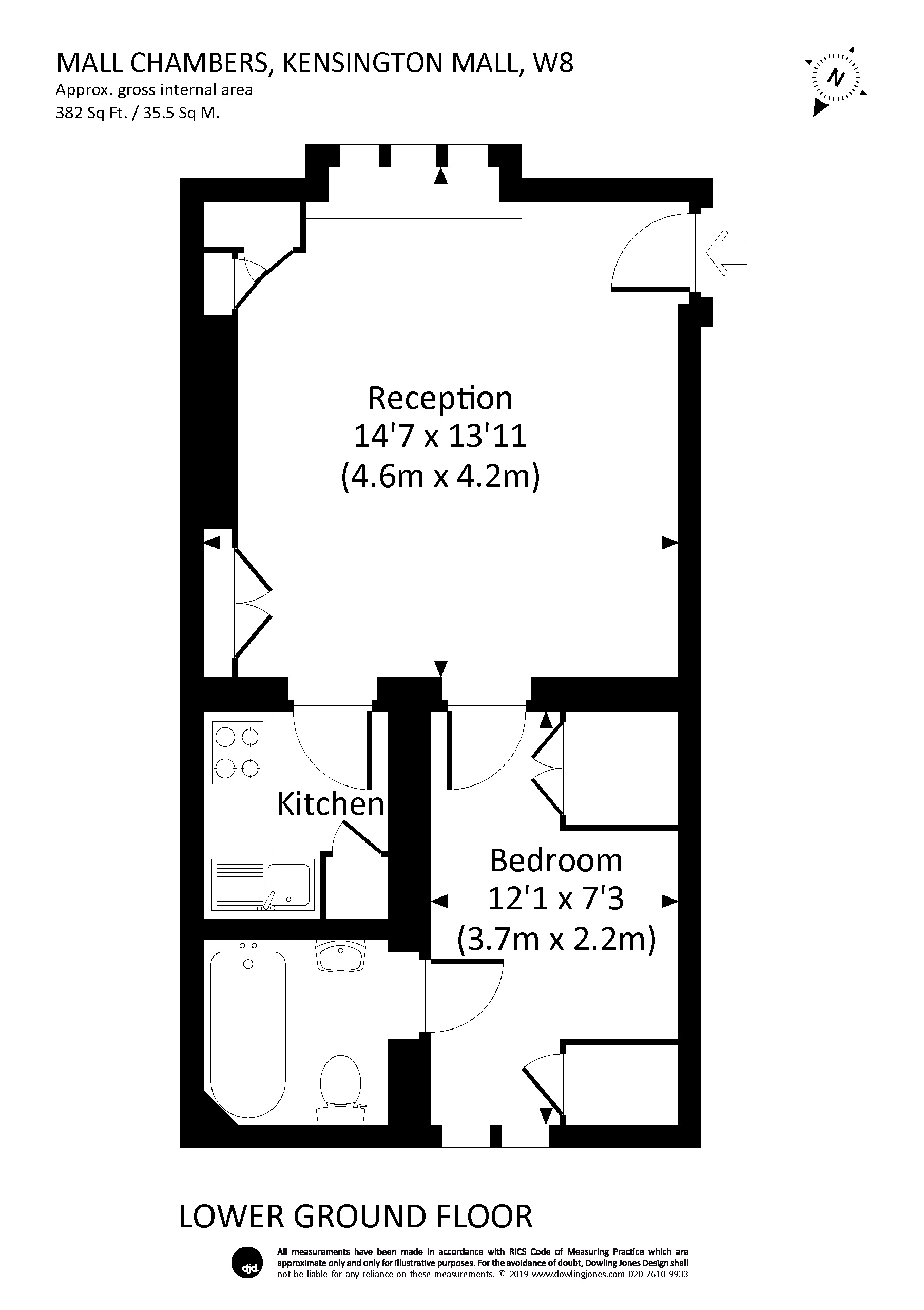1 Bedrooms Flat for sale in Kensington Mall, Kensington W8