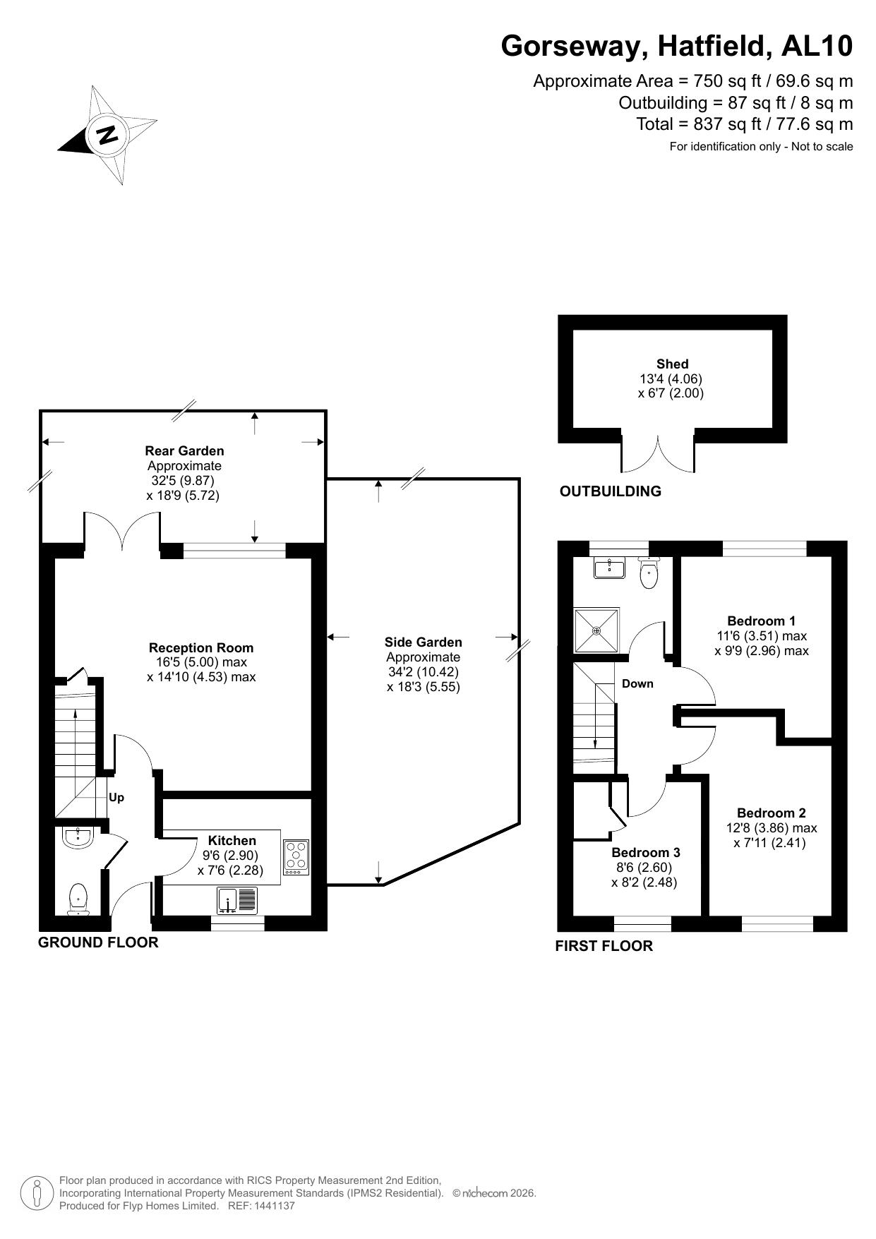 20, Gorseway, Hatfield floorplan