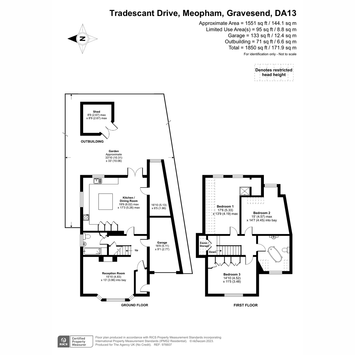 Tradescant Drive, Meopham DA13, 3 bedroom detached house for sale