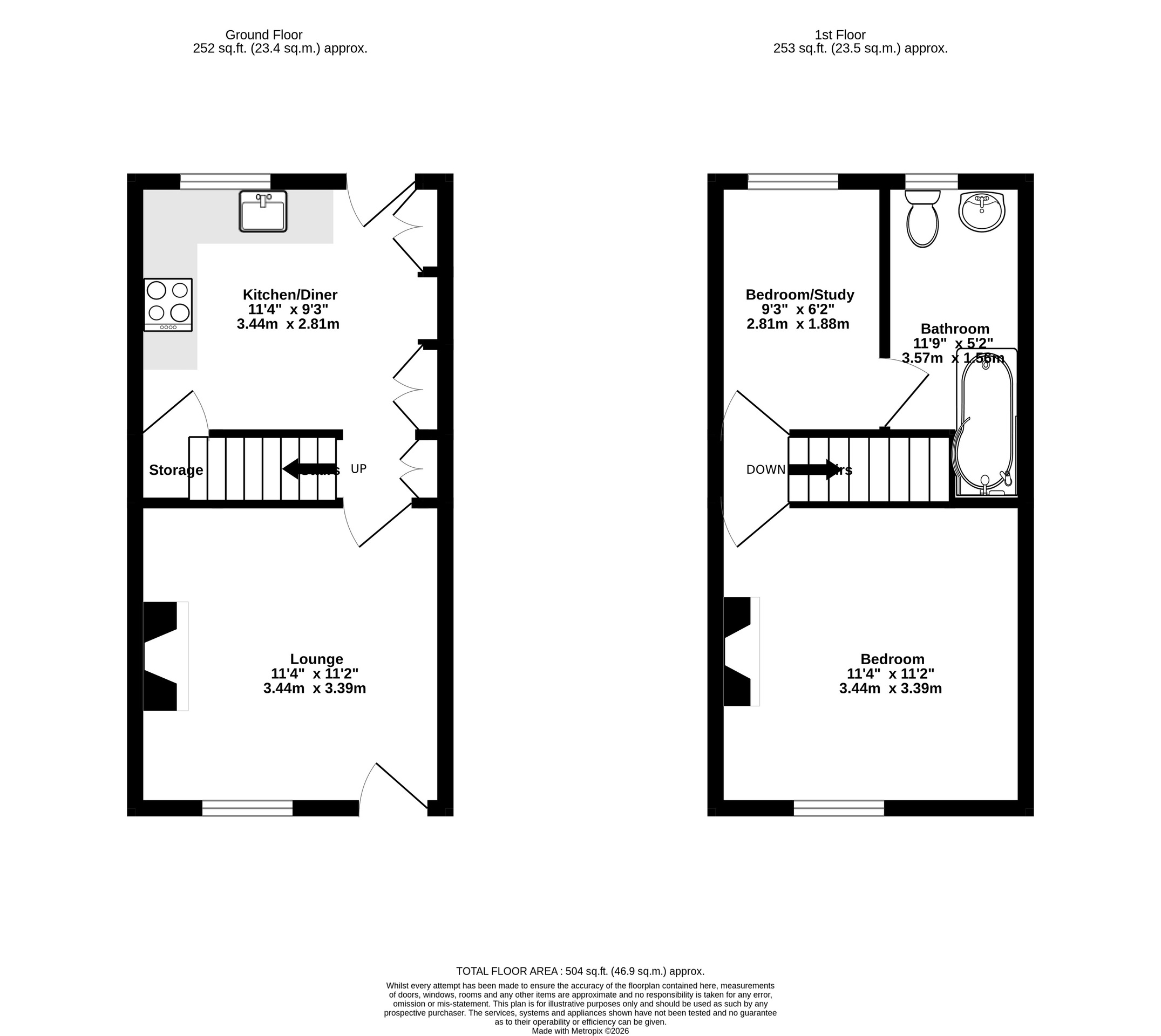 9 Paget Street, Leicester floorplan