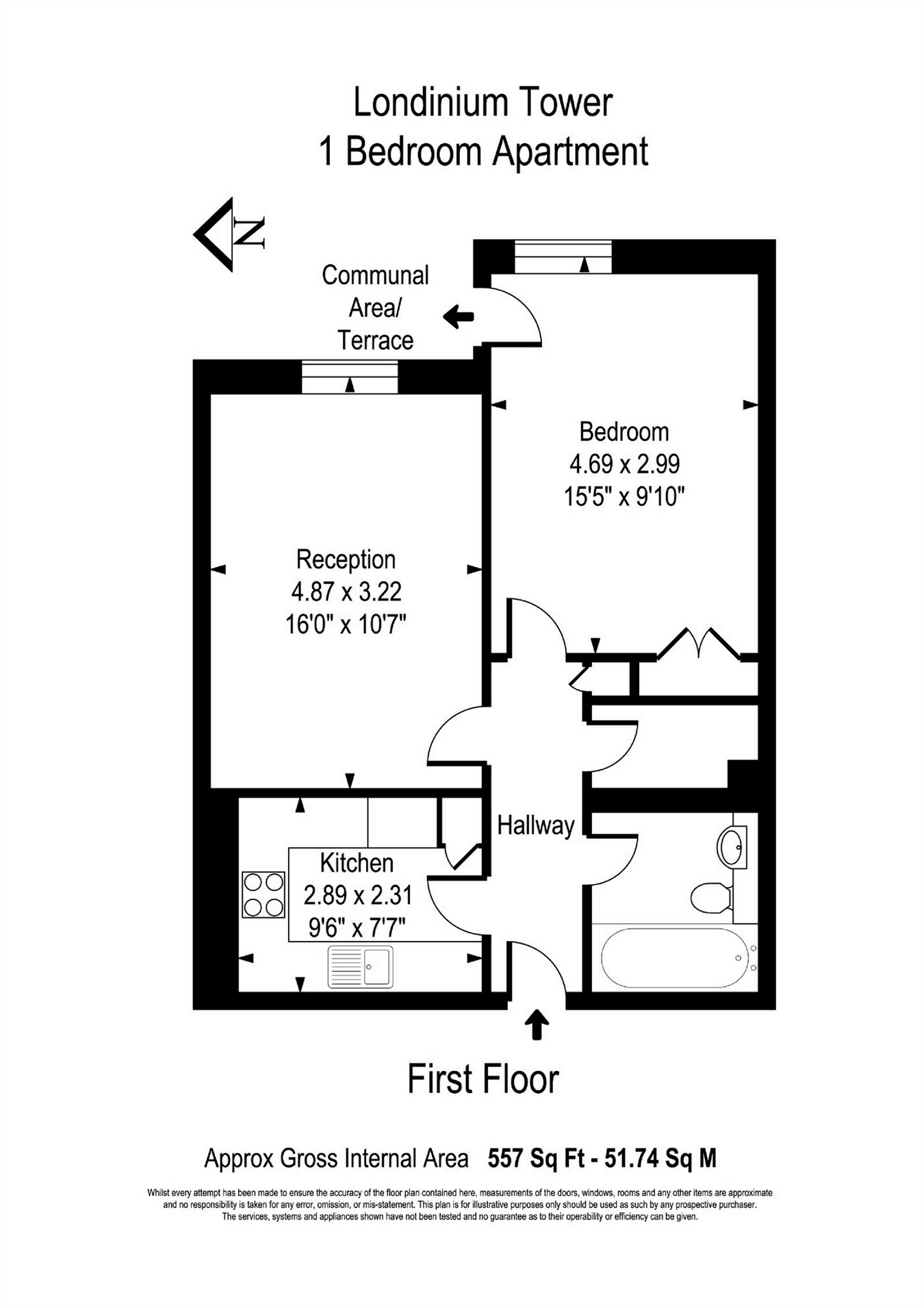 1 Bedrooms Flat to rent in Londinium Towers, Aldgate Place, 87 Mansell Street E1