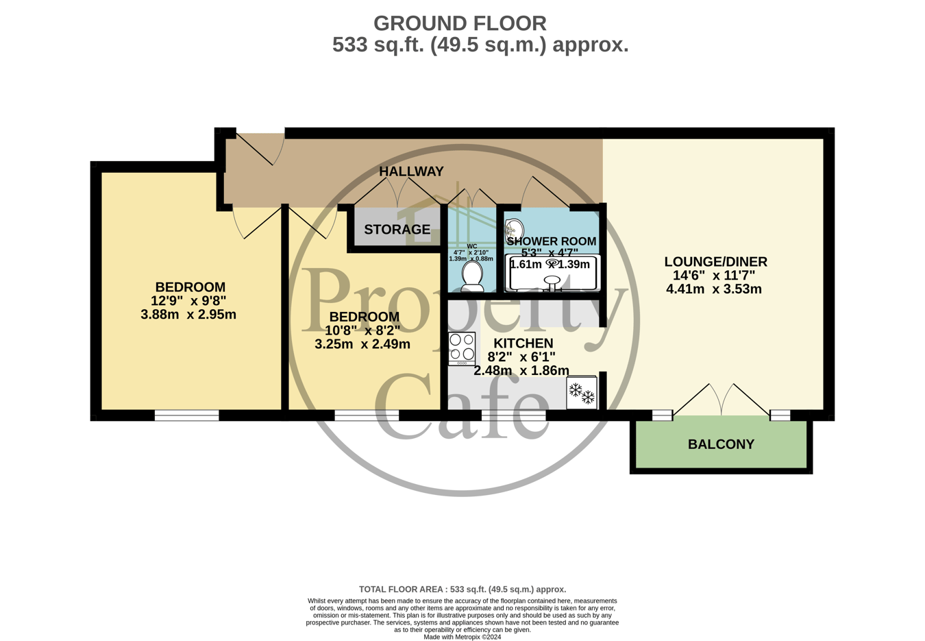 Beaulieu Court, De la Warr Road, Bexhill-on-Sea floorplan